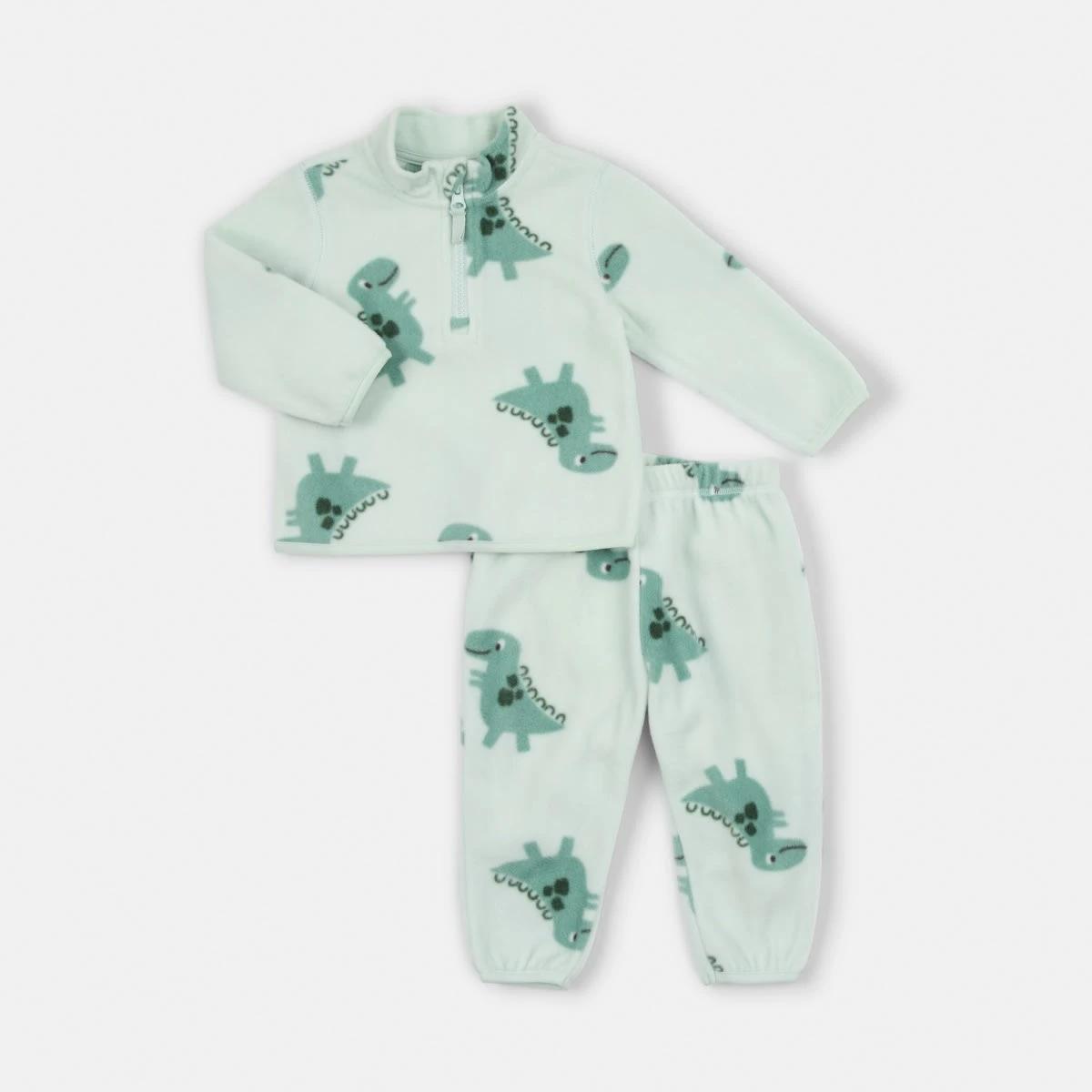 1 Polar Fleece Set Blu Dino, 1 of 5