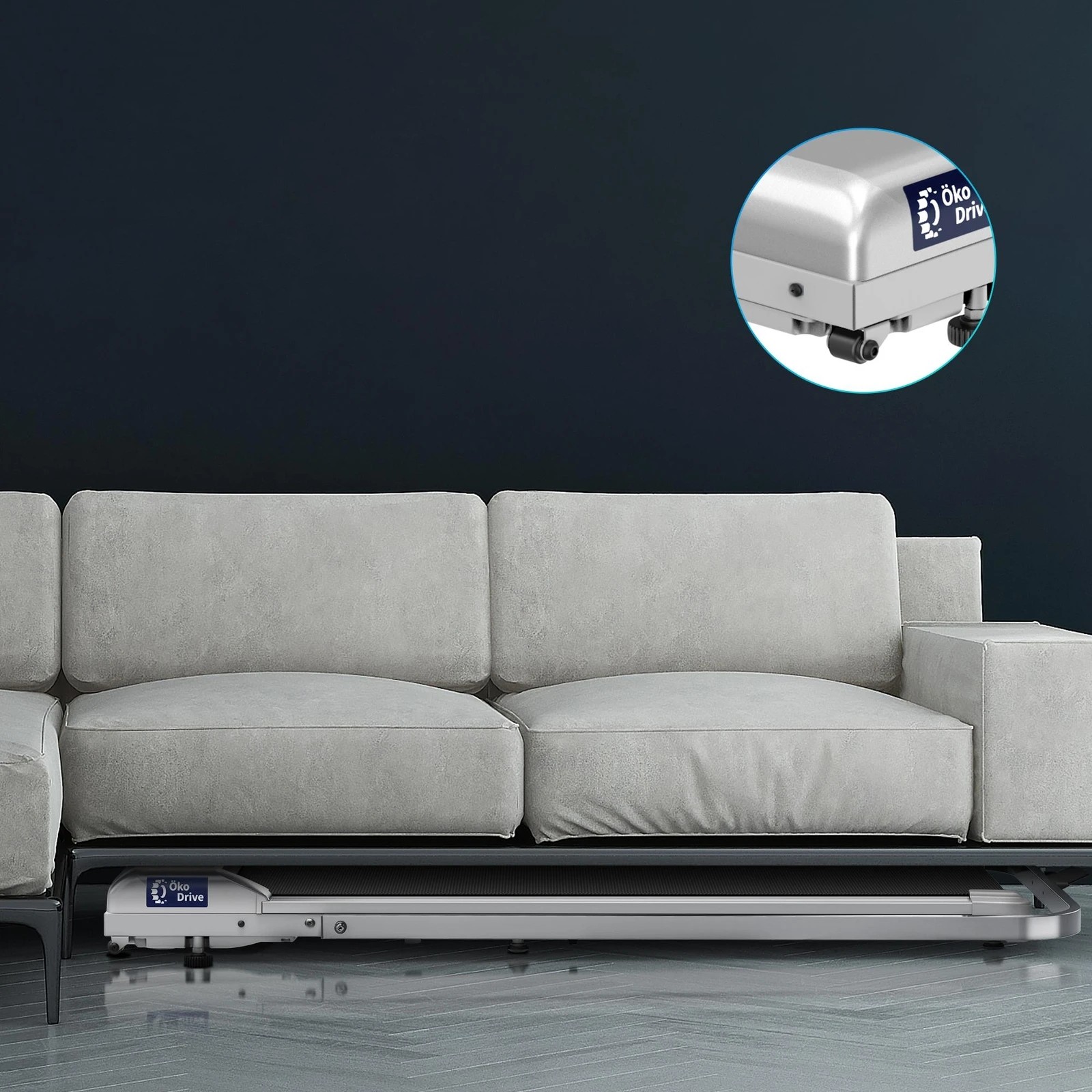 8 Black Lord Treadmill Electric Walking Pad Home Office Gym Fitness Foldable - Silver, 8 of 9