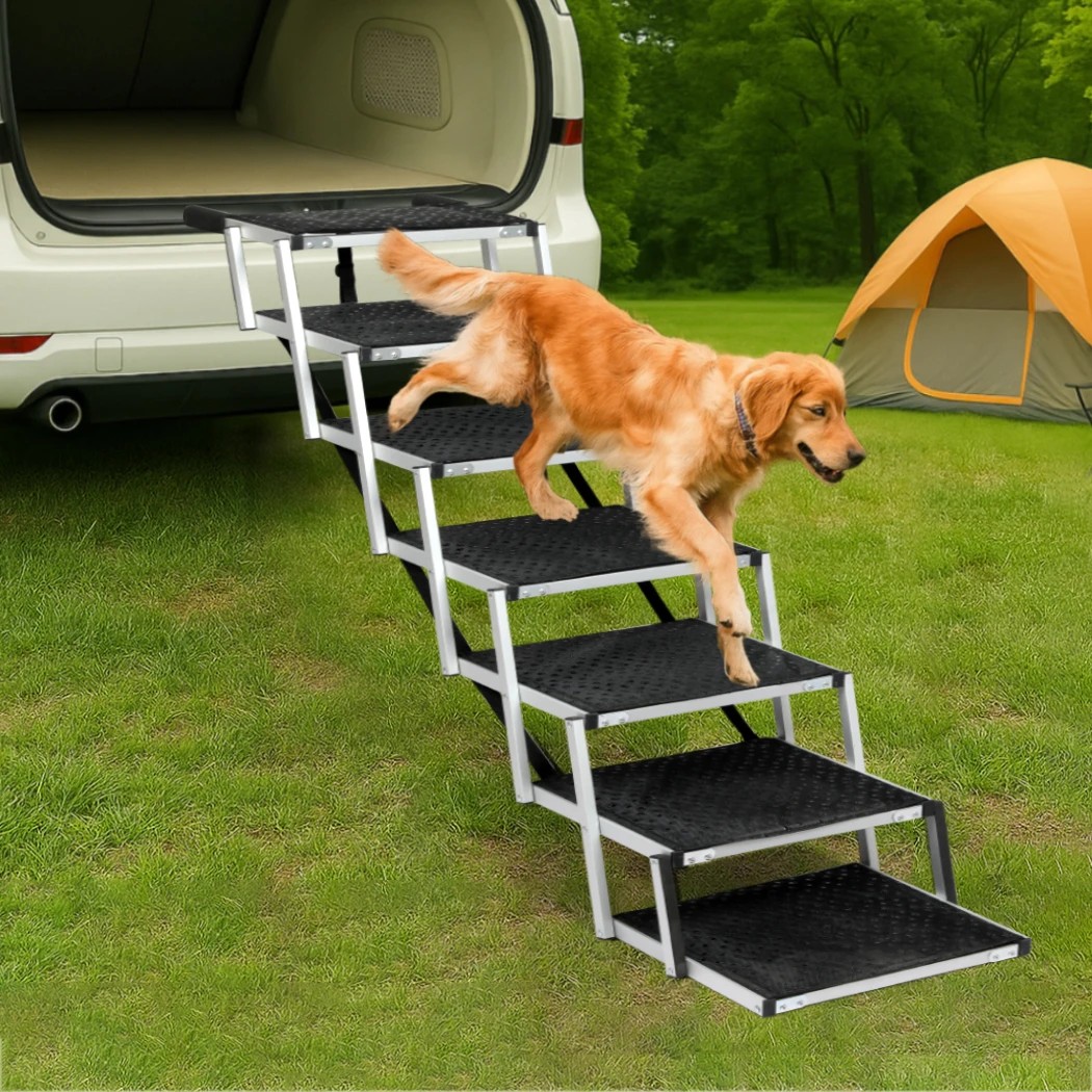 7 Pawz Dog Ramp 7 Steps In Colour - Black - Black, 7 of 9