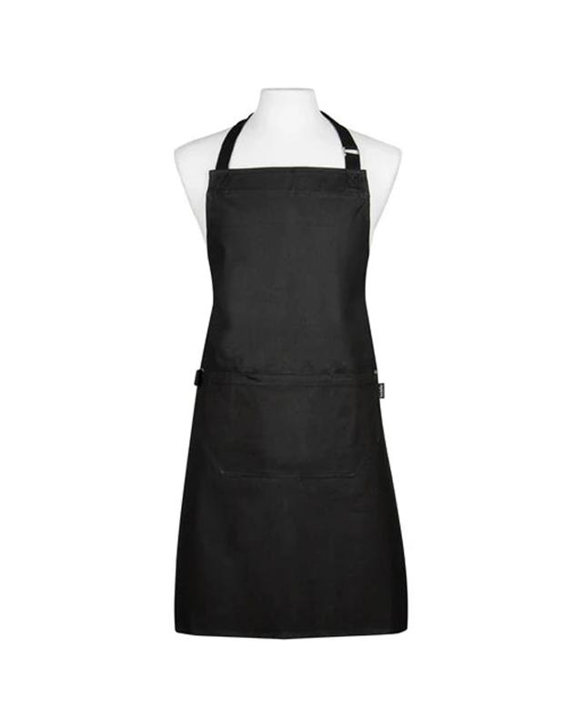 Ladelle Lennox Cotton Adjustable Apron Machine Washable 69x90cm Black - B