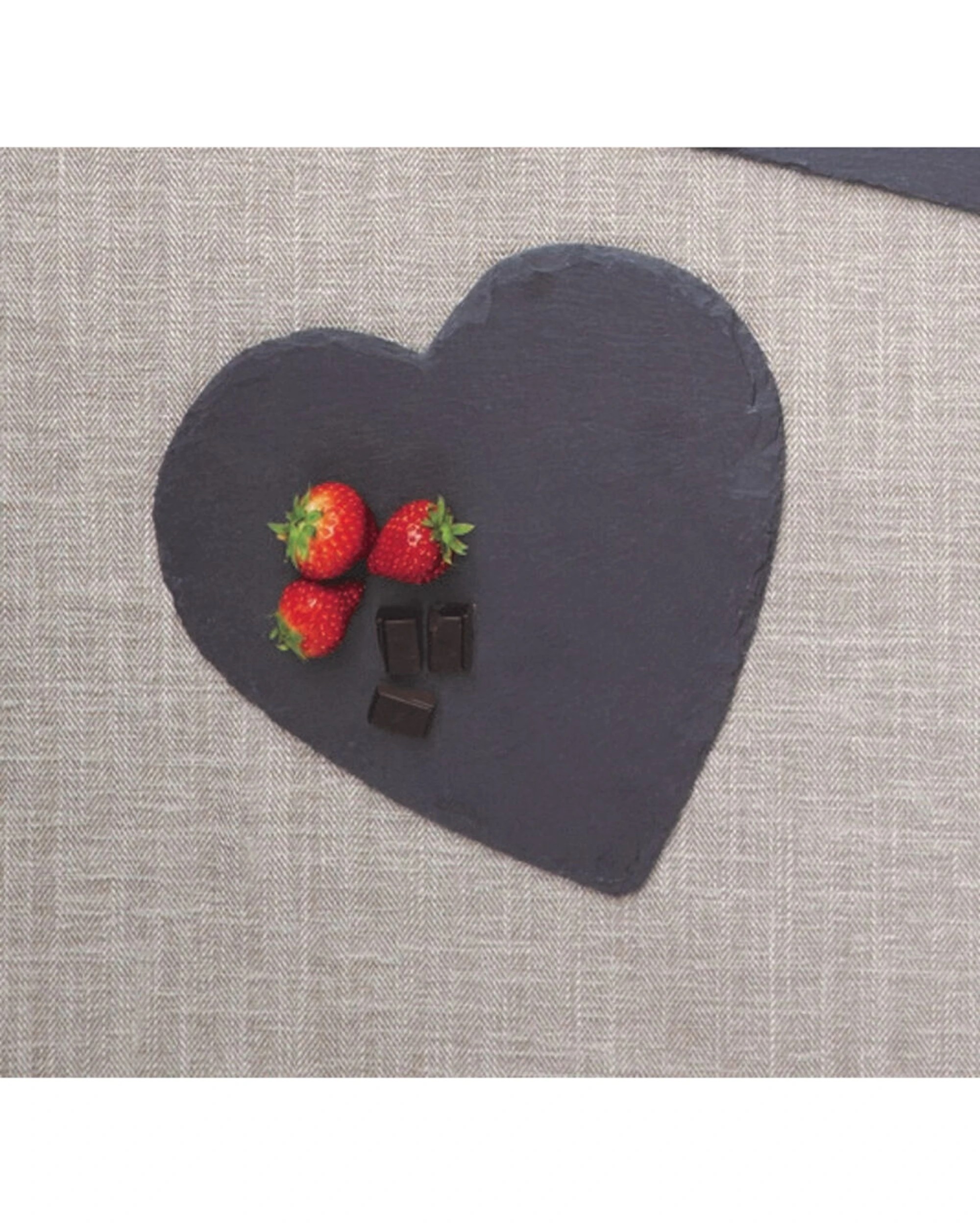 5 Artesa 4PK Rustic Slate Heart Shaped Serving Platter Tray Charcuterie Ent - Multi, 5 of 5
