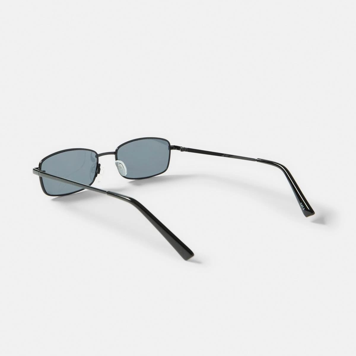 3 Rectangle Metal Sunglasses Black, 3 of 6