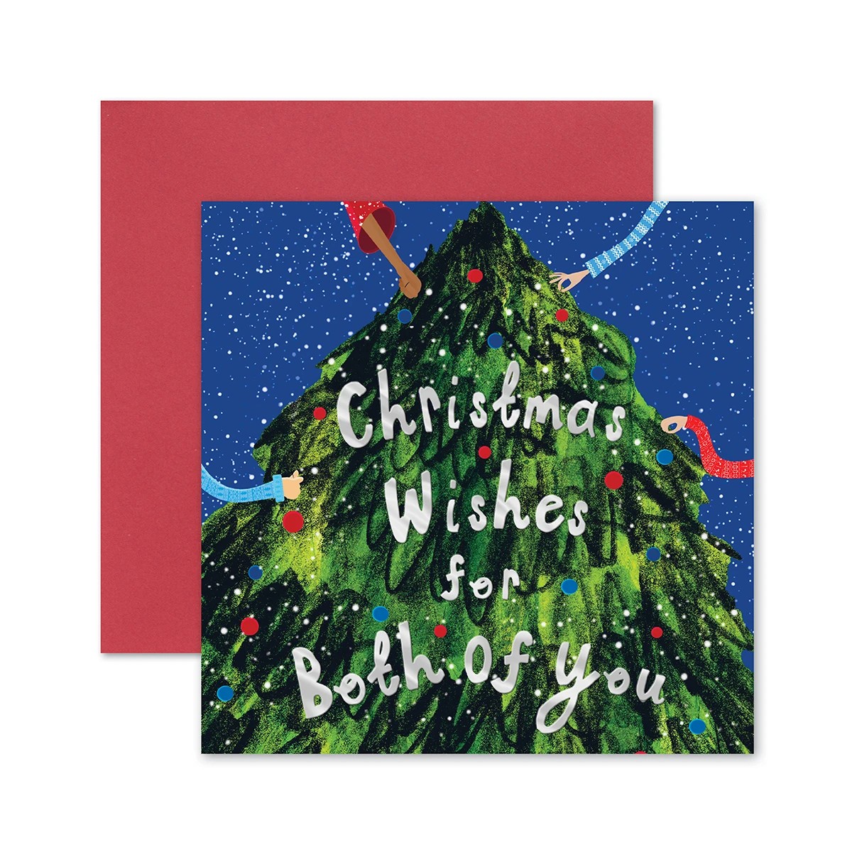 1 Hallmark Christmas Card - Christmas Wishes For Both Of You, 1 of 3