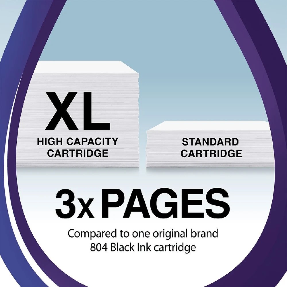 4 Calidad HP Compatible 804XL Ink Cartridge Black, 4 of 7