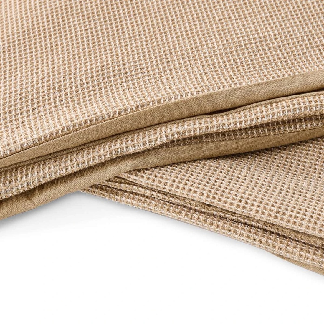 4 Waffle Micro Cotton Quilt Cover Set - Double Bed, Lark, 4 of 6