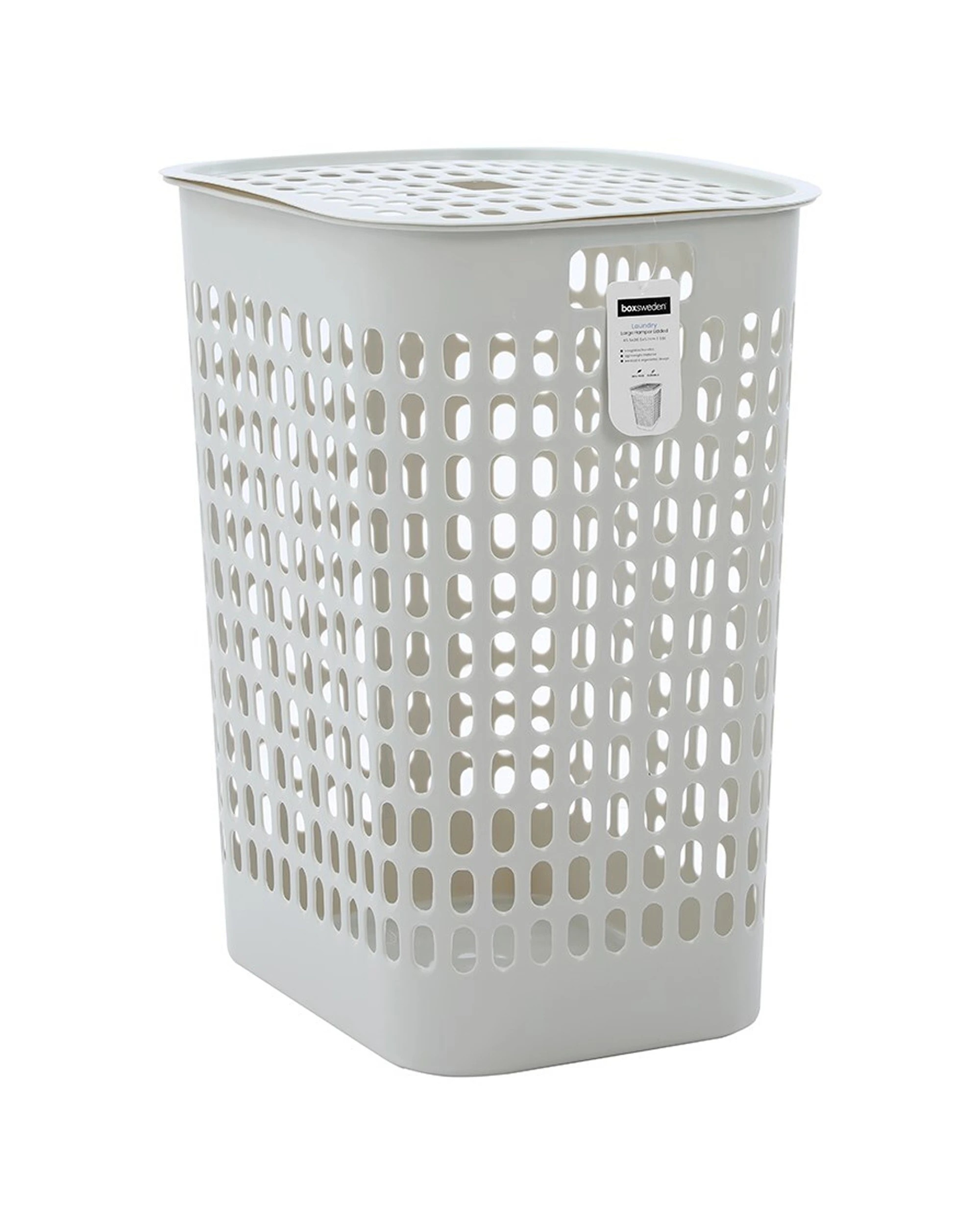 1 Boxsweden 58l Laundry Lidded Basket Hamper Dirty Clothes Storage Large - Assorted, 1 of 5
