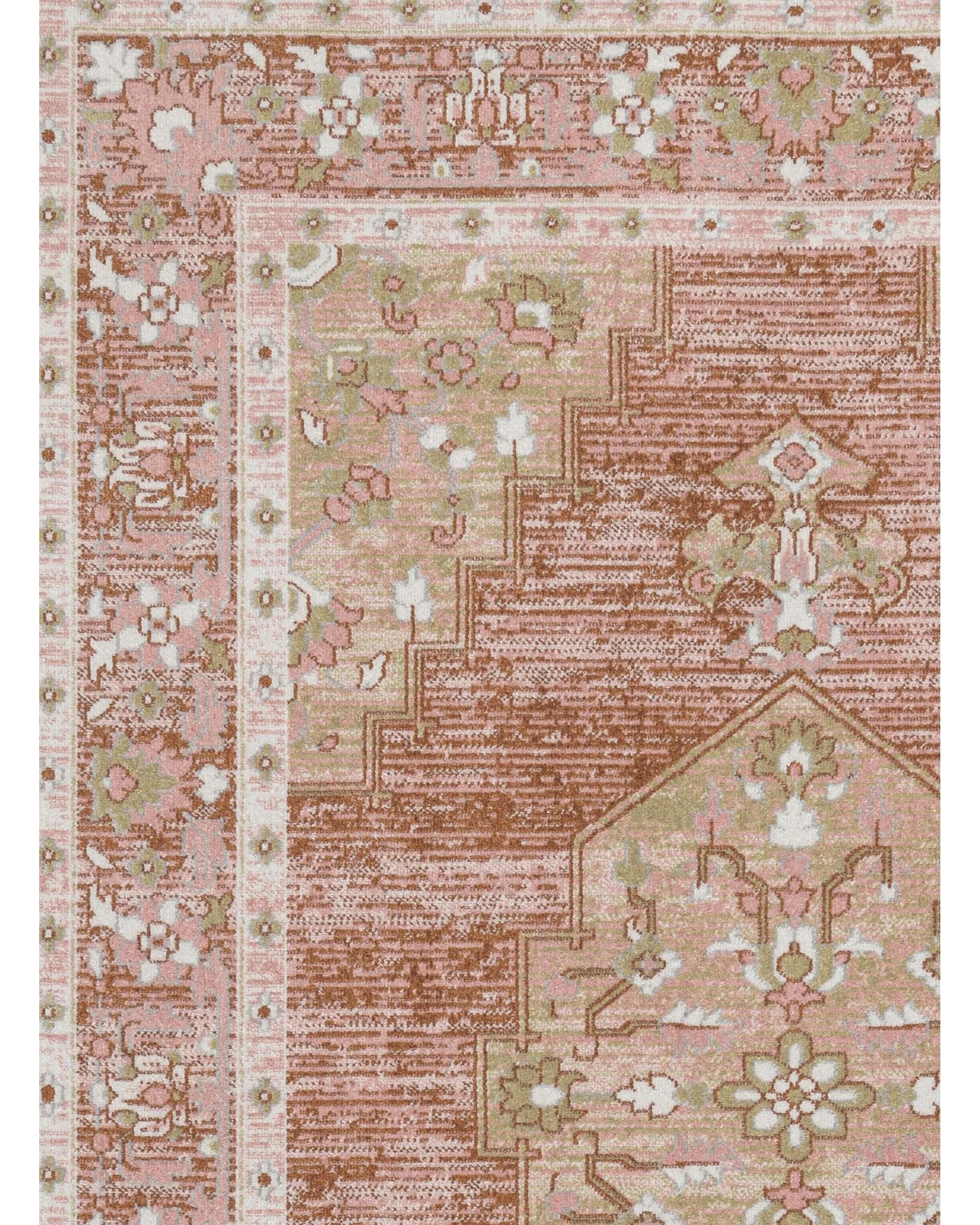 7 Loopsie Vilbergen Traditional Washable Rug-400cm x 300cm - Pink, 7 of 9