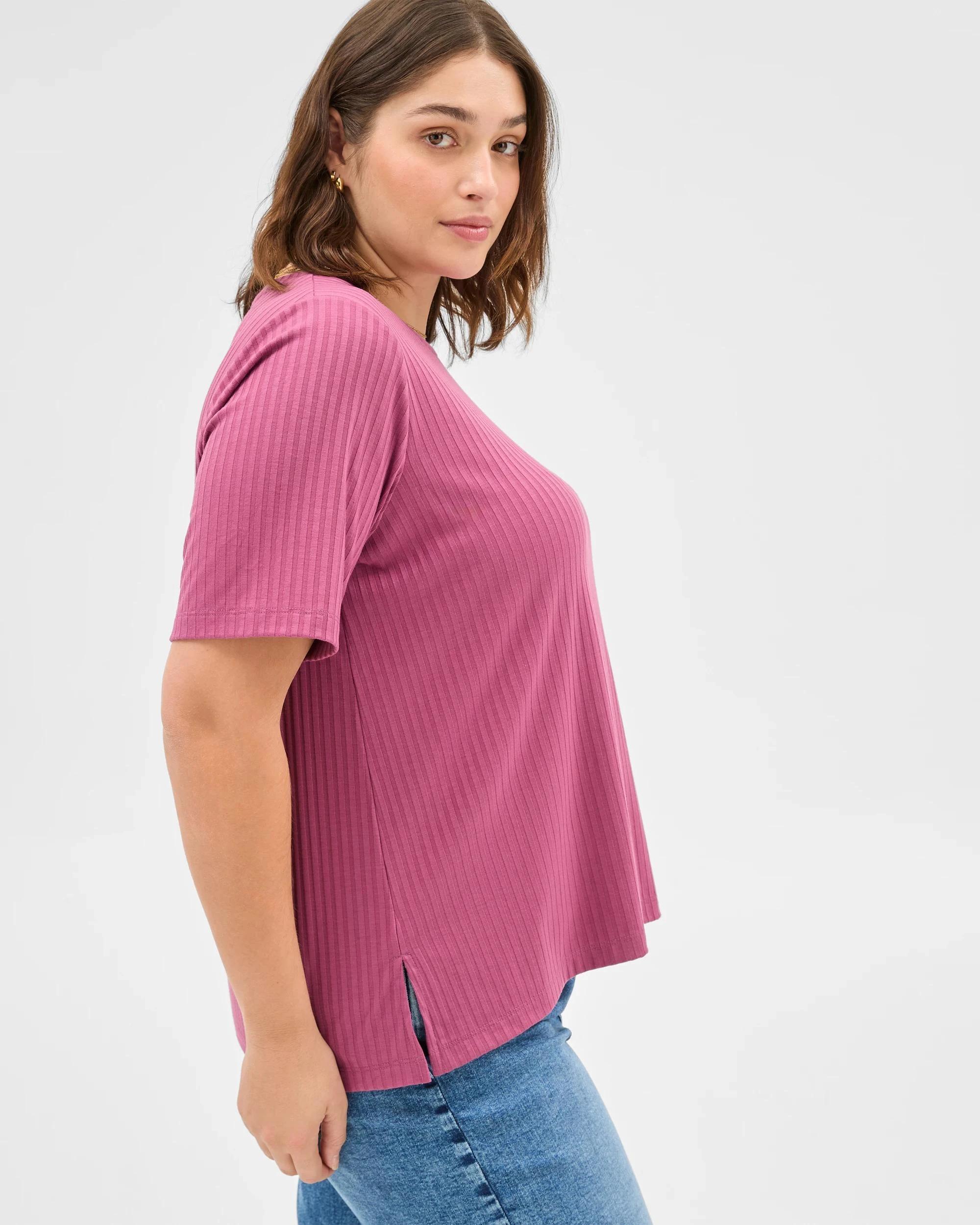 5 Target Plus Size Rib Layering T-Shirt DAMSON, 5 of 6