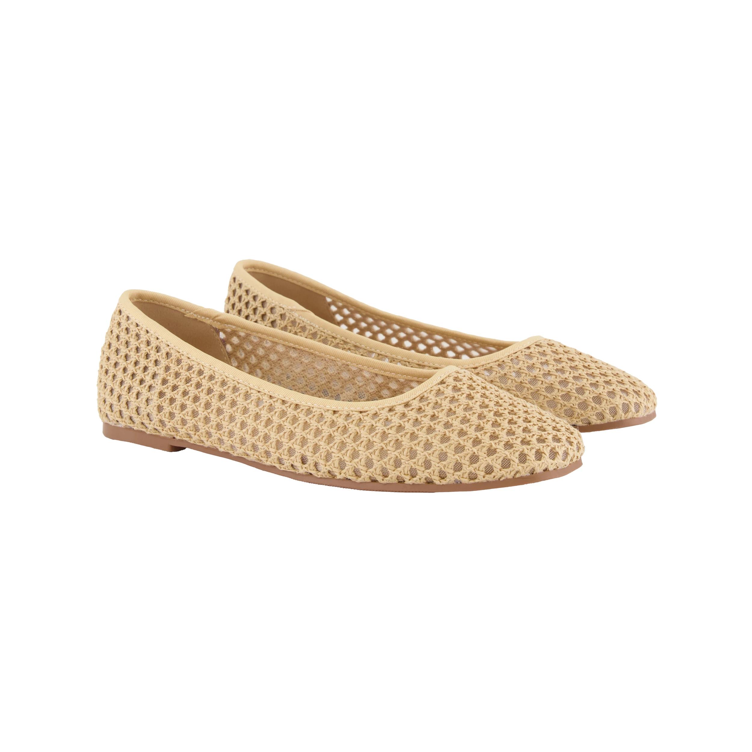 3 Woven Ballet Flats Natural, 3 of 3
