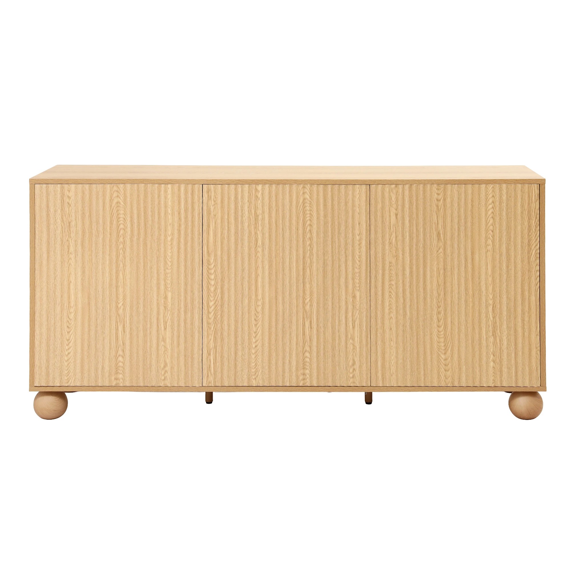 4 Artiss Buffet Cabinet Sideboard 2-Tier Kitchen Storage Ball Legs180cm - Natural, 4 of 10