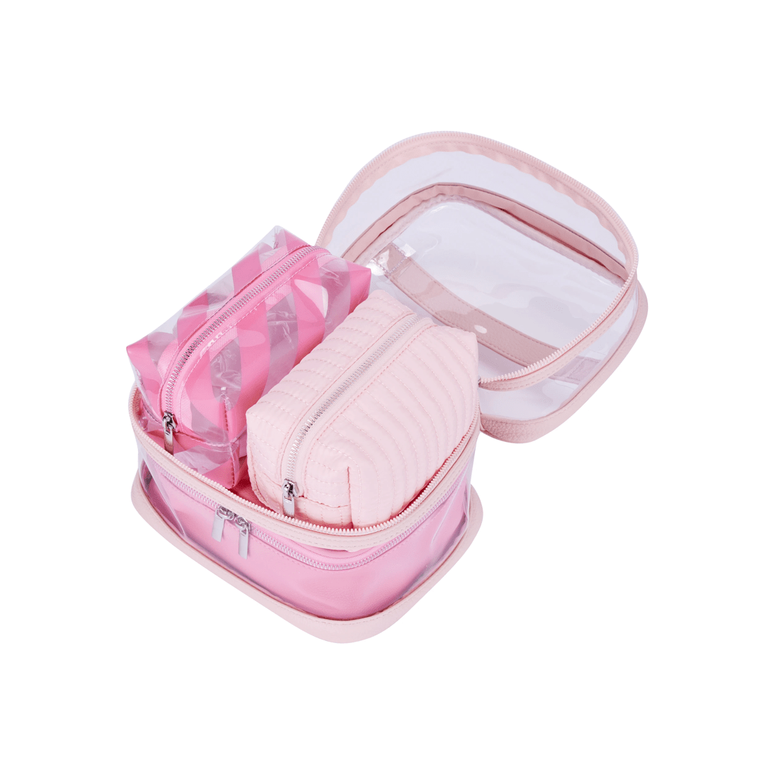 3 OXX Cosmetics 4 Piece Makeup Bag - Pink, 3 of 7