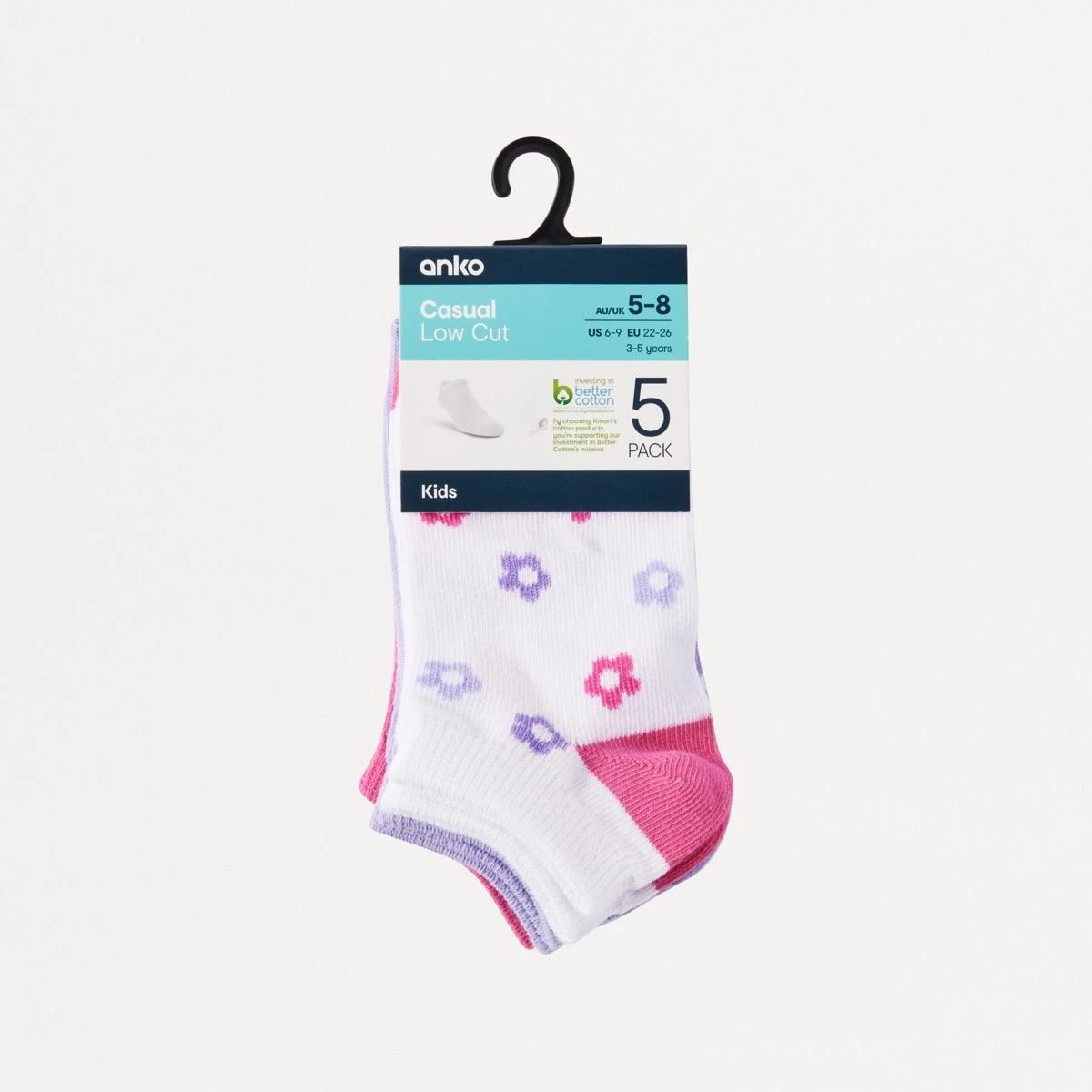 3 5 Pack Low Cut Socks FLORAL SWIRL, 3 of 3