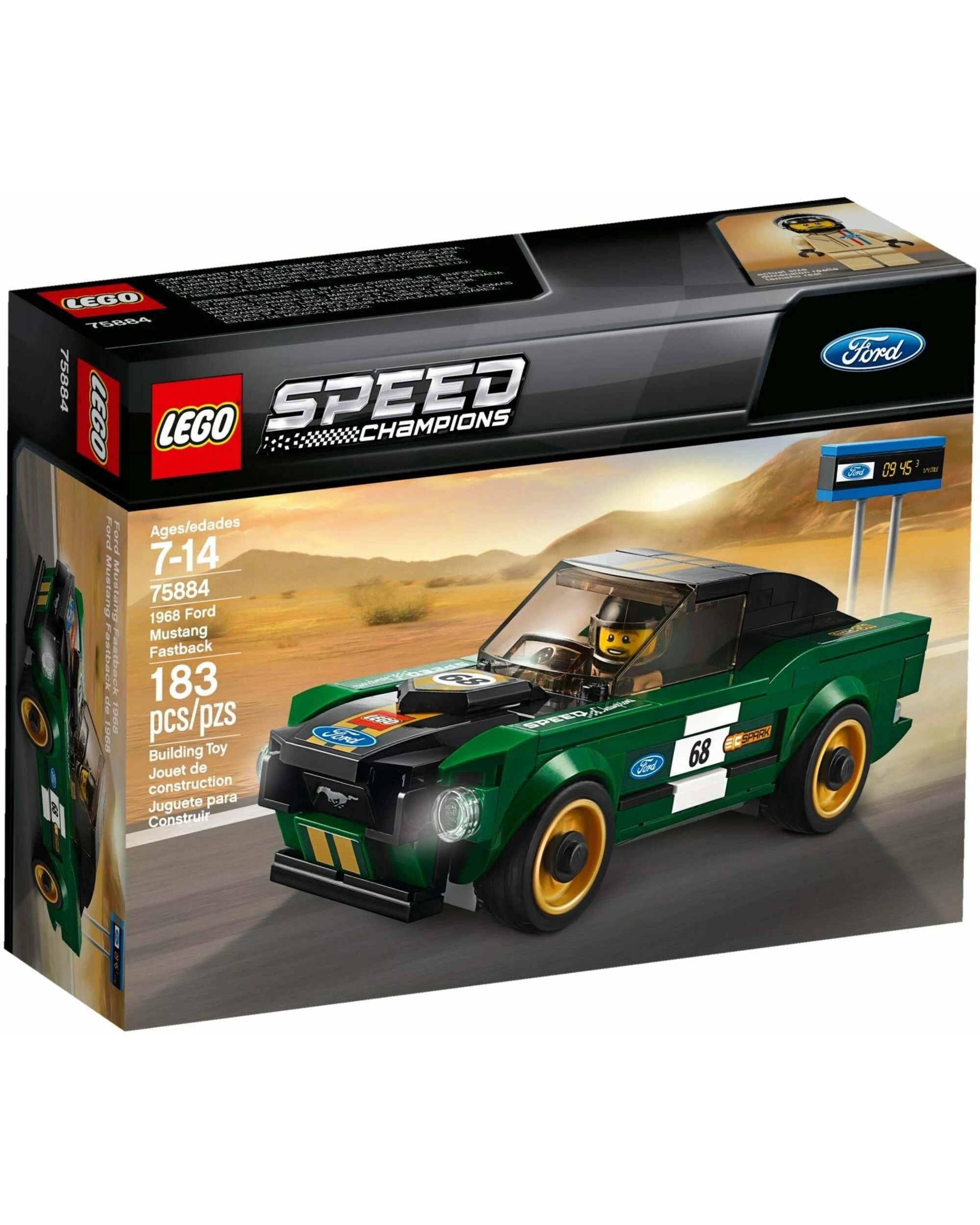 1 LEGO 75884 Speed Champions 1968 Ford Mustang Fastback, 1 of 3