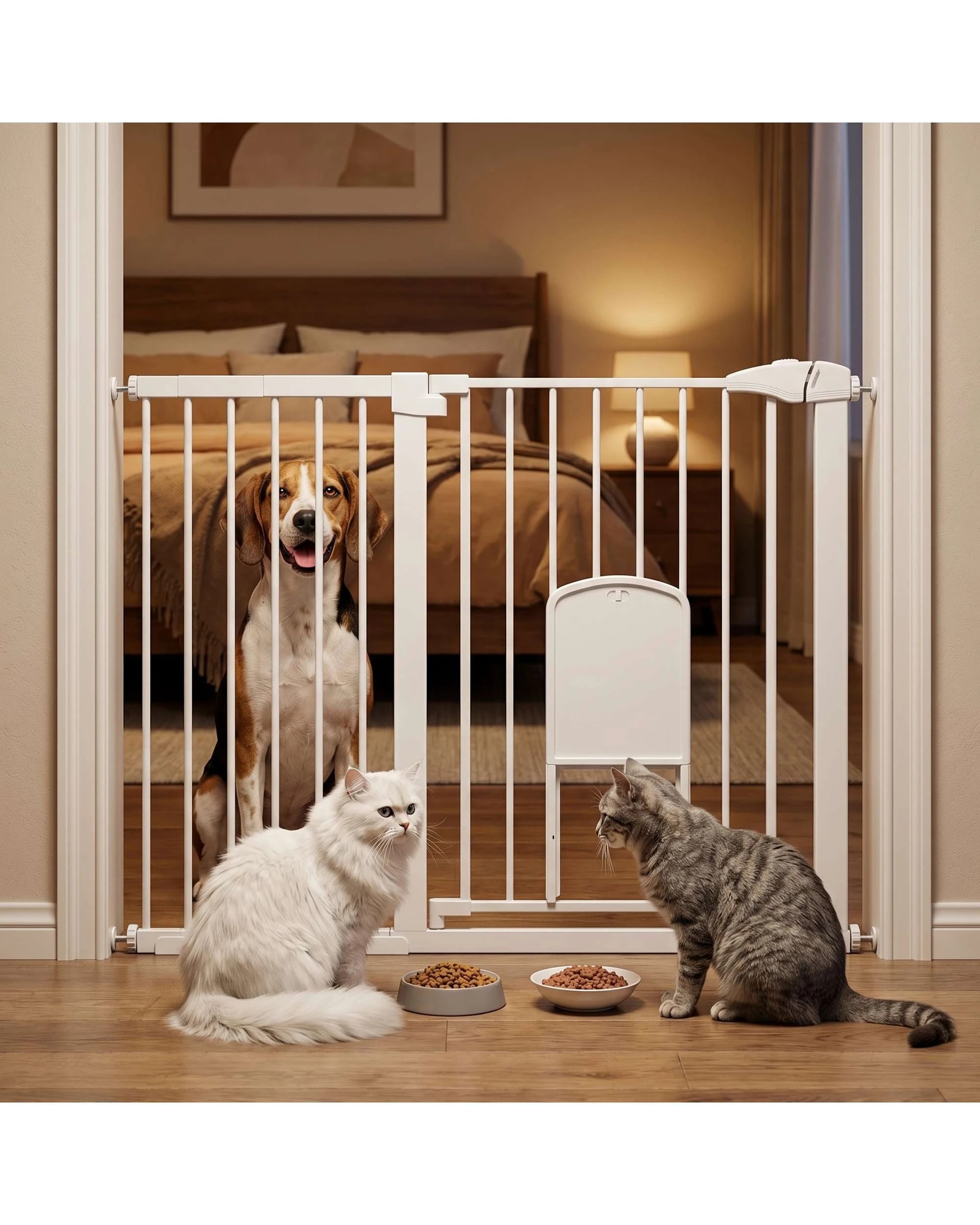 2 Advwin Pet Safety Gate Extra Wide Pet Door, 2 of 8