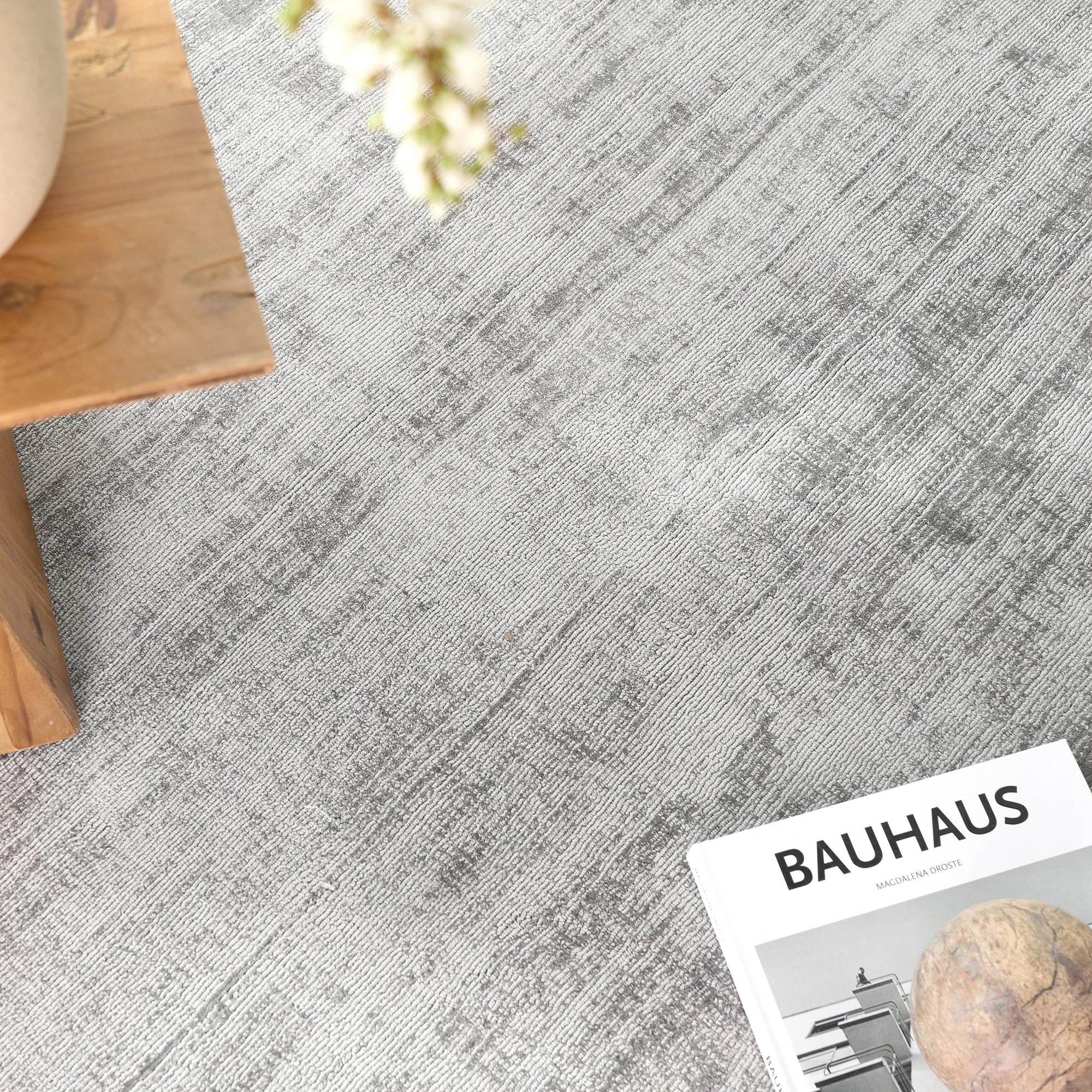 3 Common Ground Rugs Serene Grey 400x300cm - Extra Extra Large Hand Loomed Rug - Grey, 3 of 9