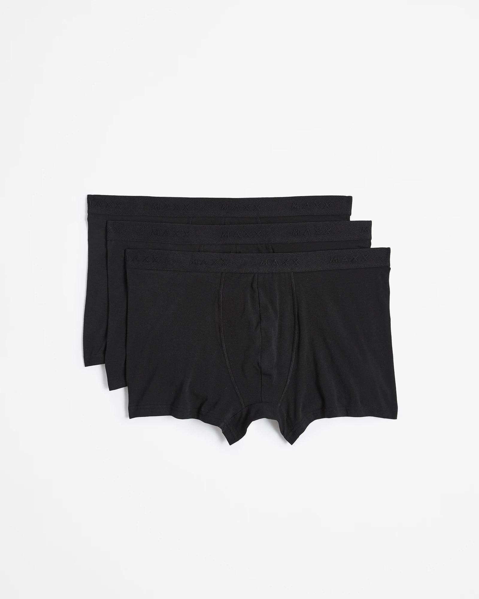 1 Plus Size 3 Pack Trunks - Maxx BLACK, 1 of 1