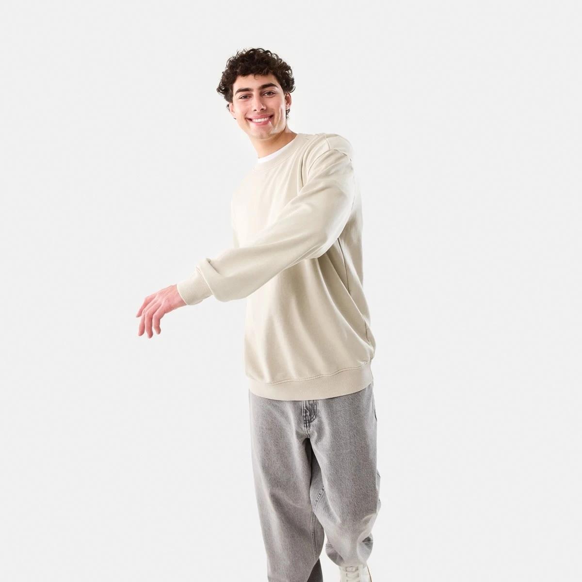 1 Oversized Crew Neck Sweatshirt Bge String, 1 of 9