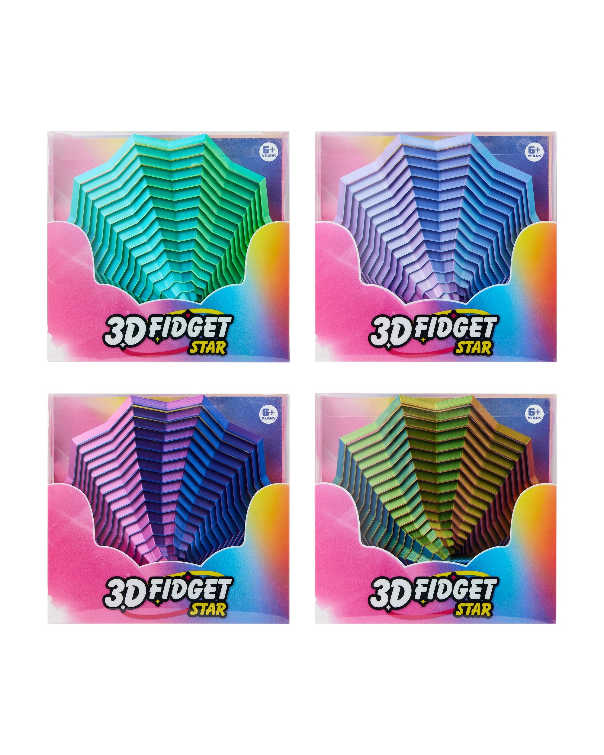 5 3D Fidget Star - Assorted, Large, 5 of 5