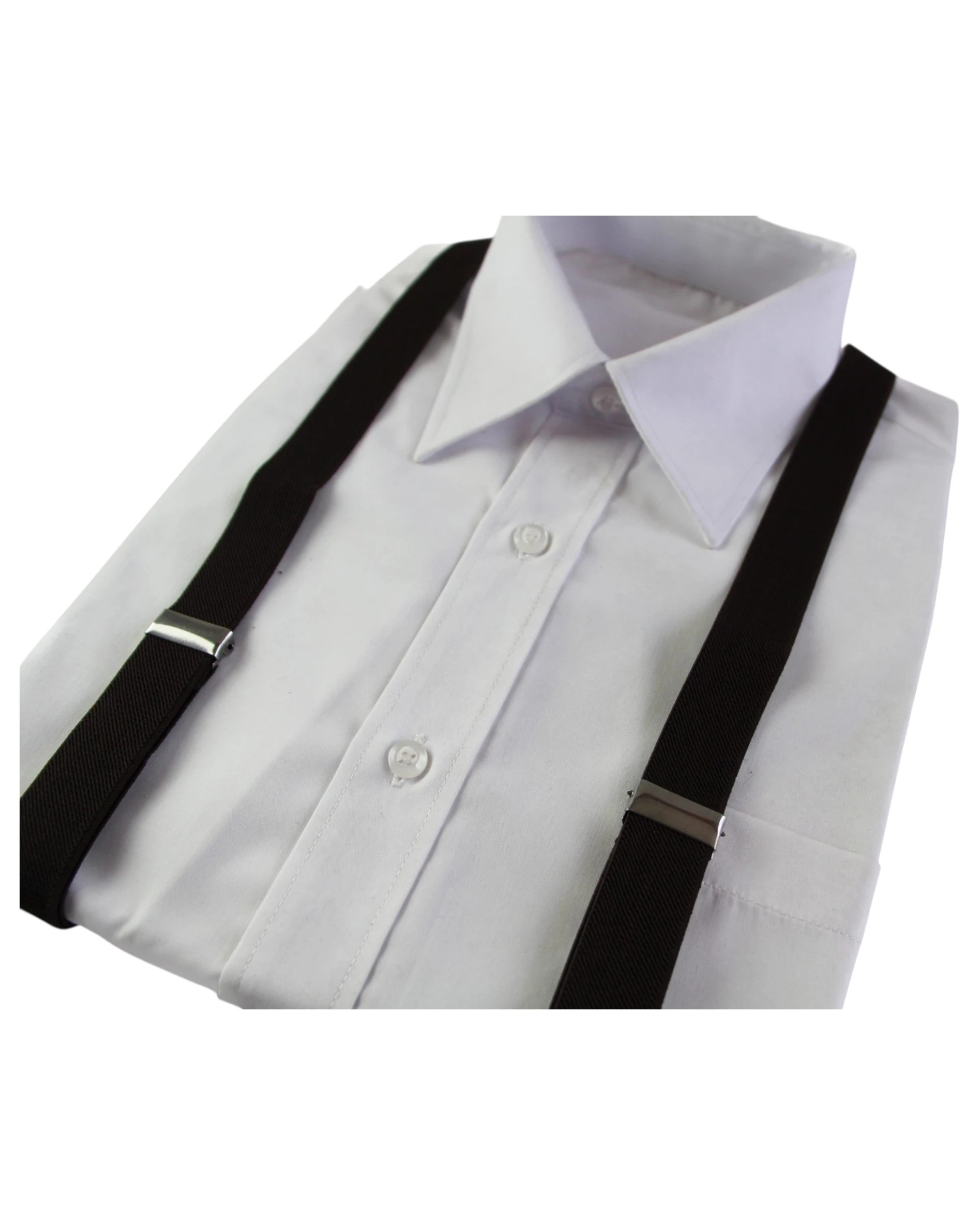 4 Zasel Mens Extra Long Adjustable 138cm Dark Brown Suspenders - Brown, 4 of 7
