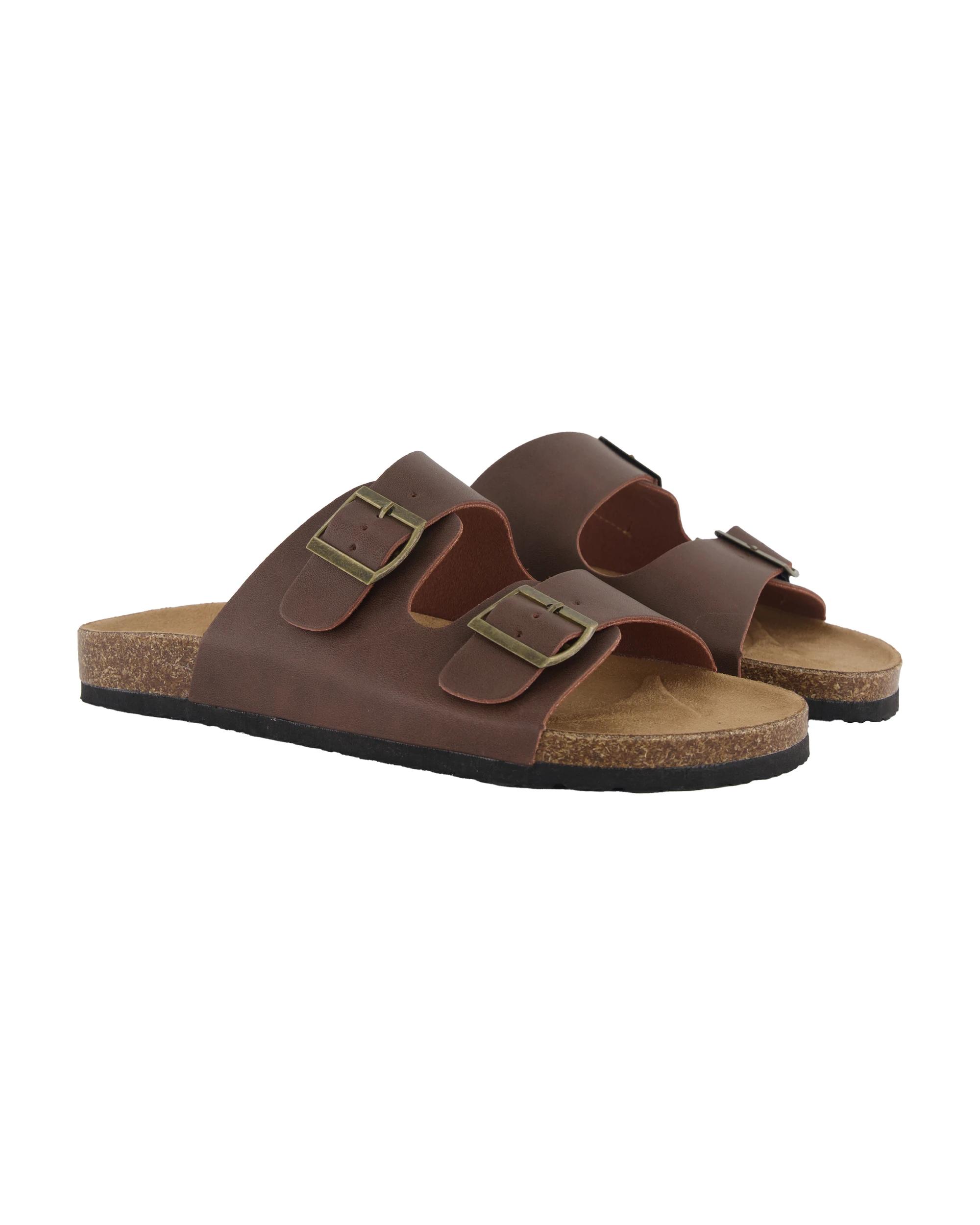 3 Double Buckle Sandals BROWN, 3 of 4