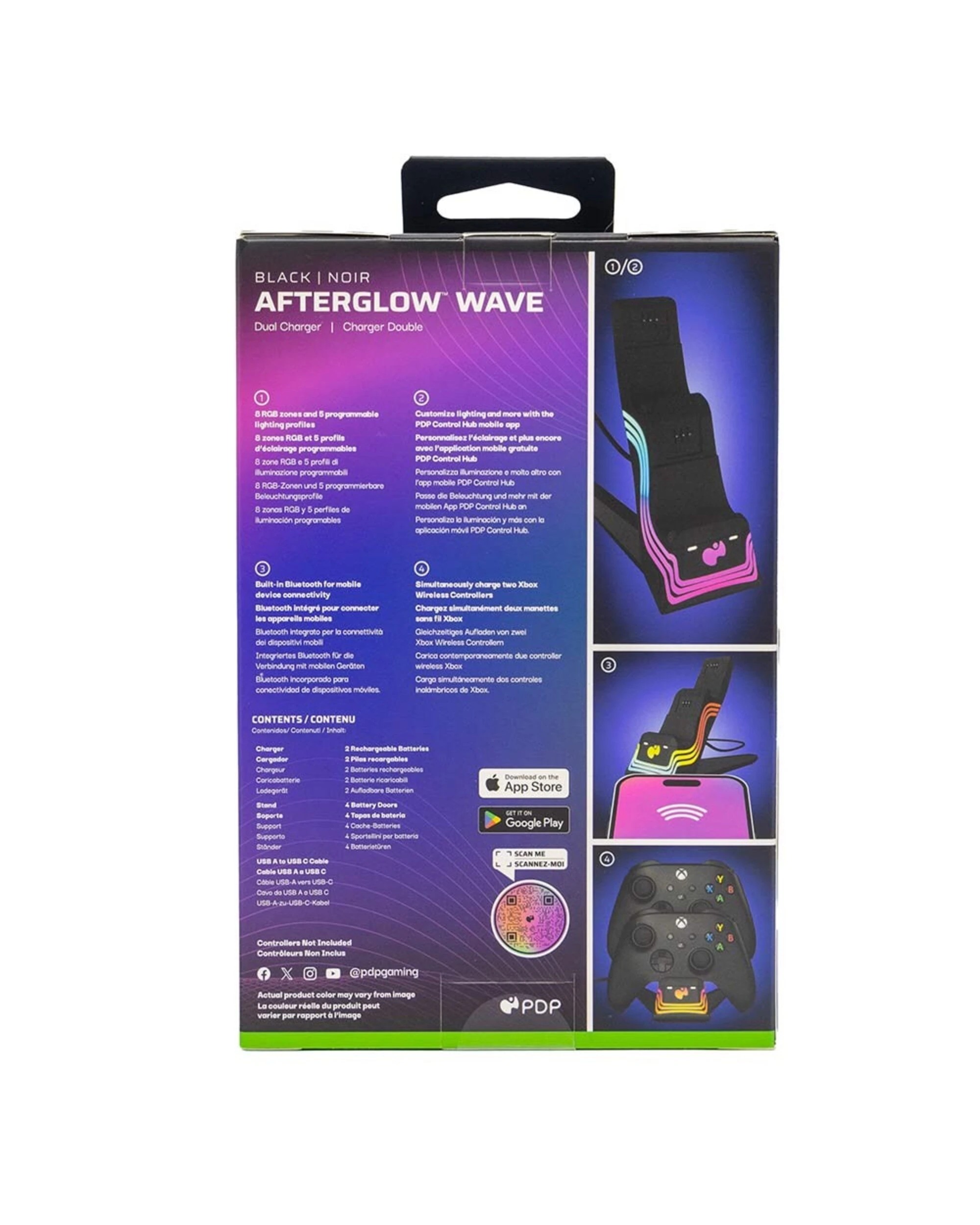 4 PDP - Afterglow Wave Dual Charger for Xbox - Black, 4 of 5