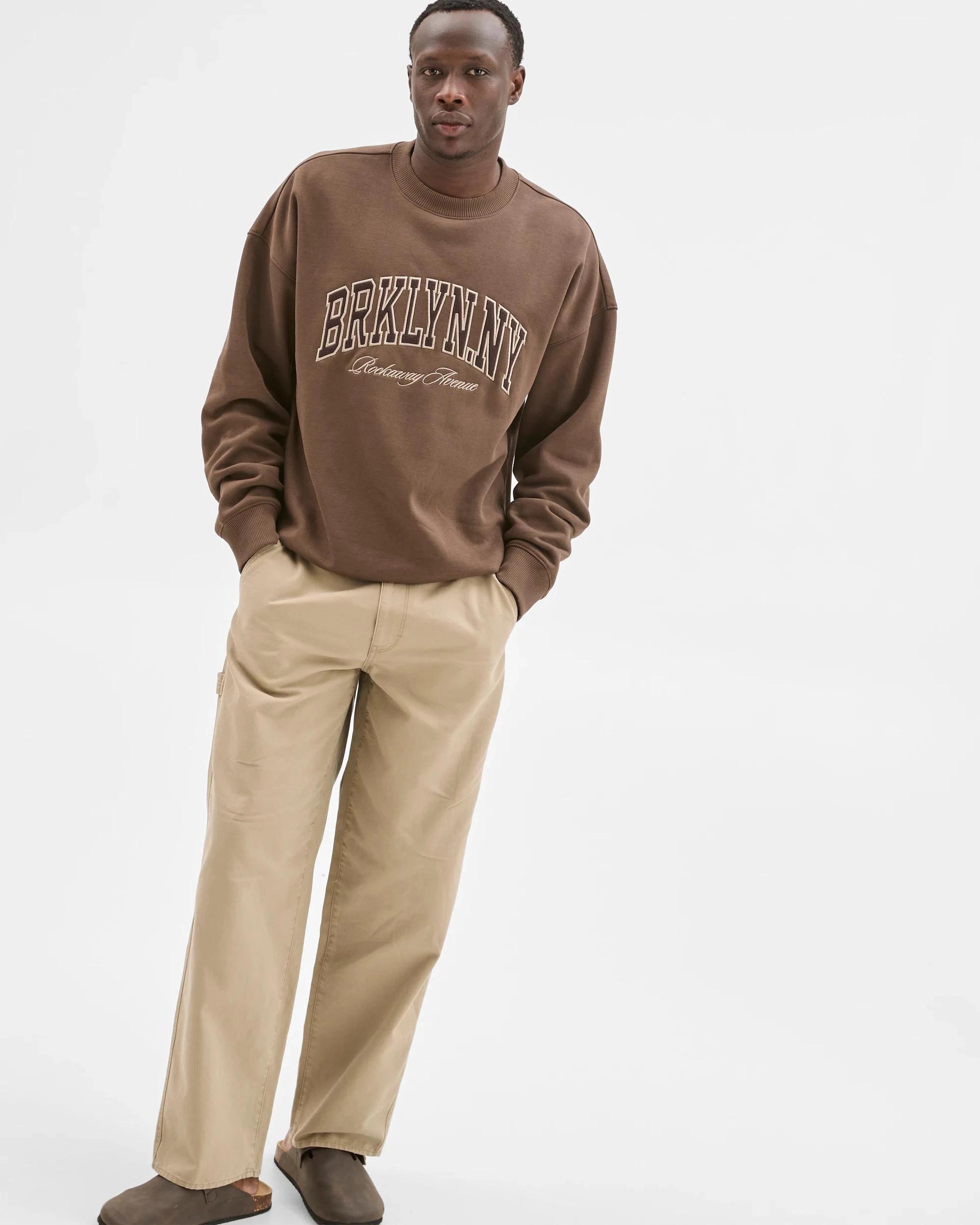 2 Commons Australian Cotton Blend Graphic Jumper CHOC BROWN, 2 of 6