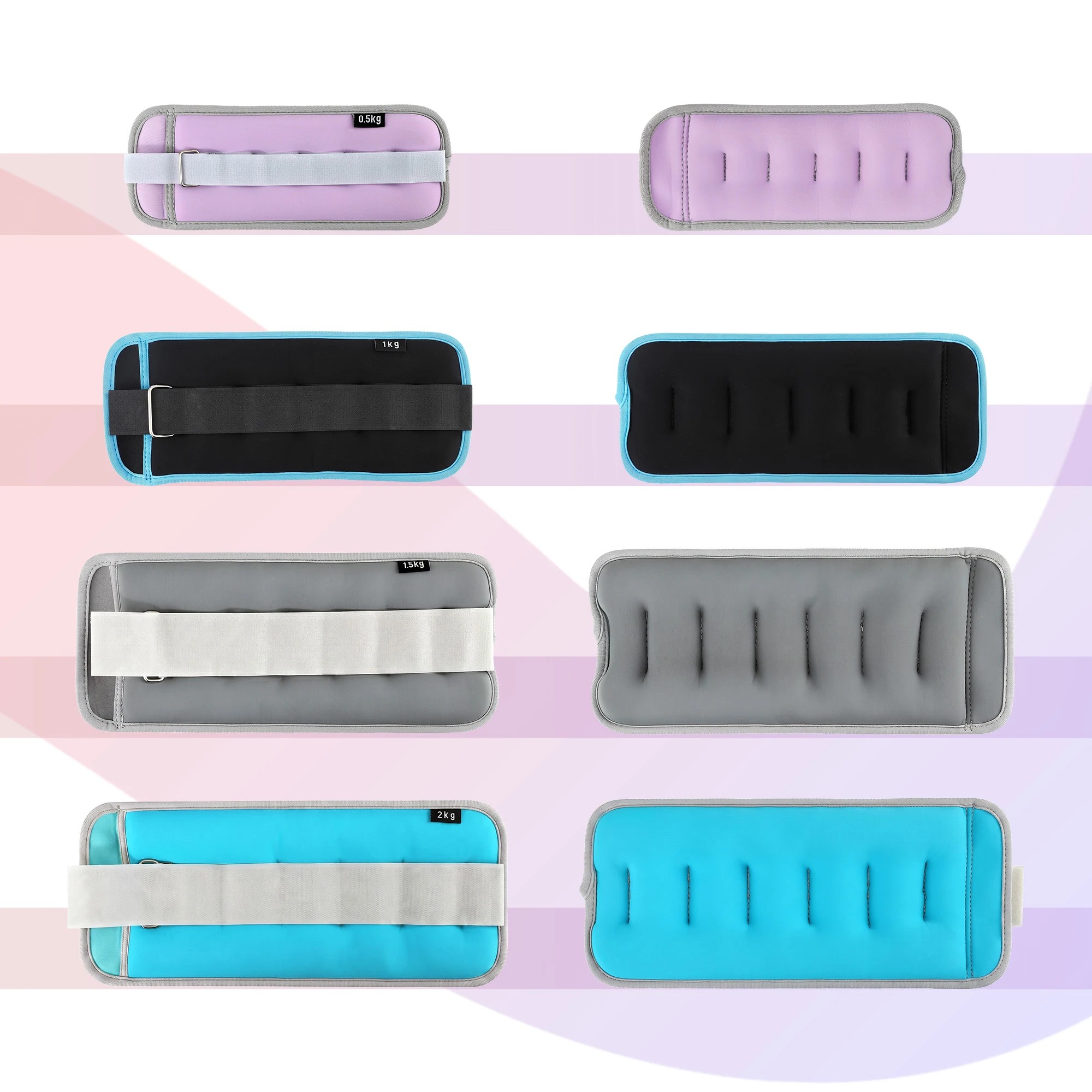 6 Everfit Ankle Wrist Weights for Women & Men, Wearable Leg Arm Weights Includes 1kg 2kg 3kg 4kg for Home Fitness - Multi, 6 of 9