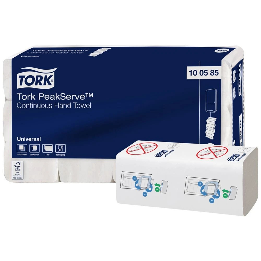1 Tork PeakServe H5 Continuous Hand Towel 12 Pack, 1 of 2