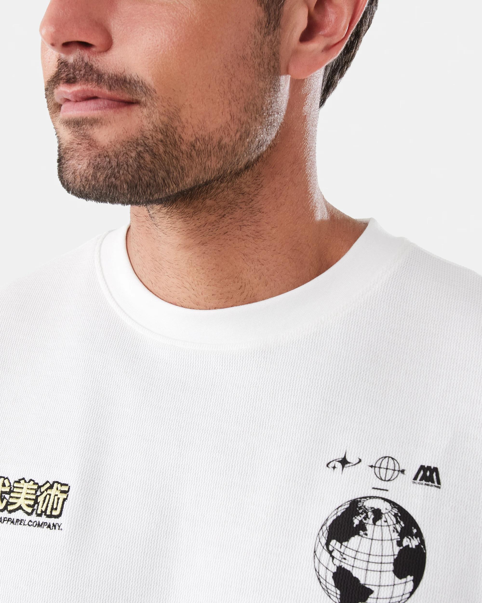 6 Textured Print T-shirt Wht Japan, 6 of 7