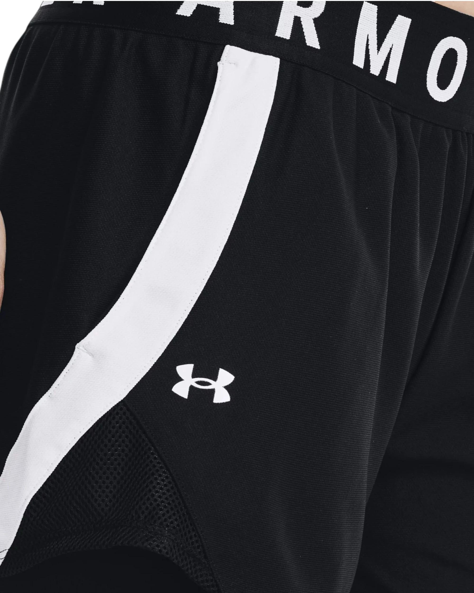 2 Under Armour Womens Play Up 2-in-1 Black/ White Shorts BLACK, 2 of 6