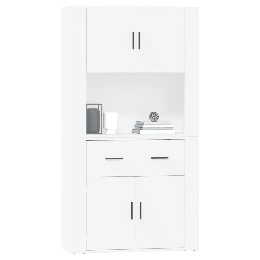 5 vidaXL Modern Highboard for Living Room Ample Storage - White, 5 of 9