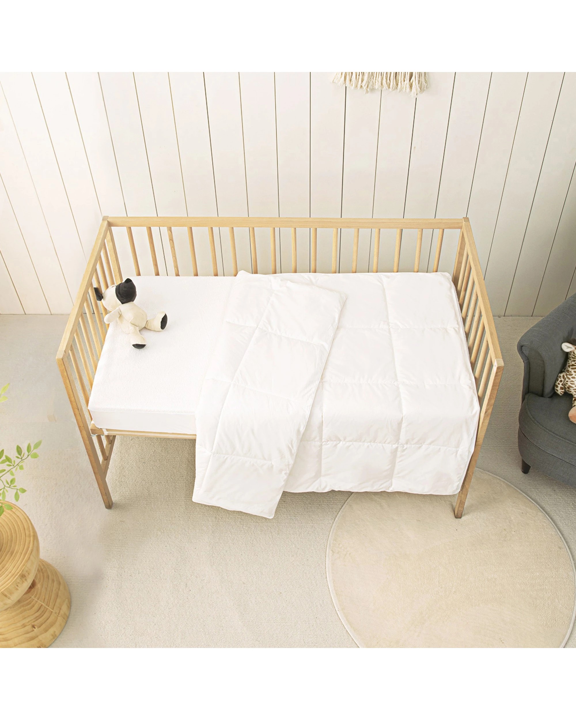 2 Dreamaker Baby Washable Wool Quilt - COT Size - White, 2 of 4
