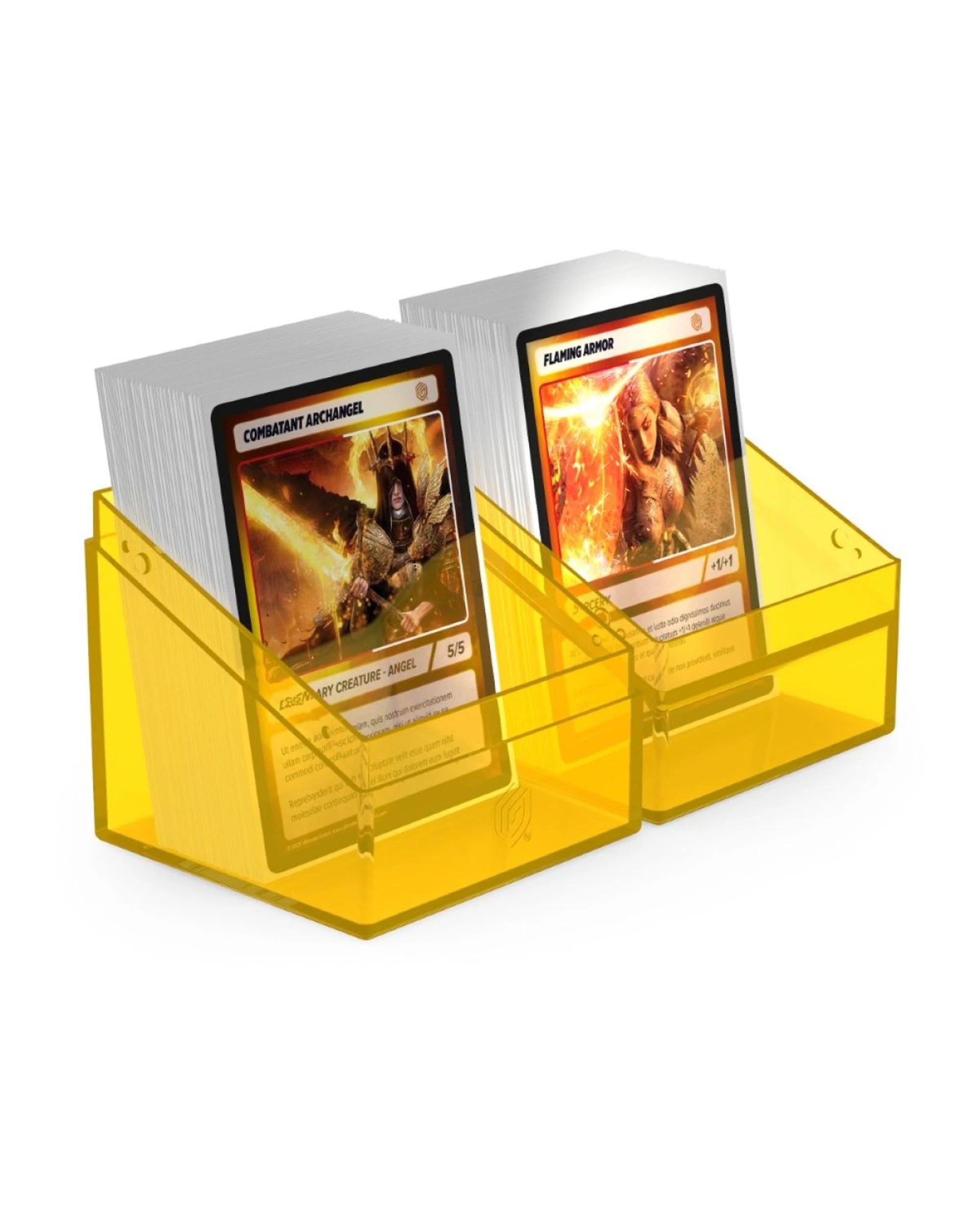 2 Ultimate Guard Boulder 100+ Clear Deck Case - Amber - Yellow, 2 of 3