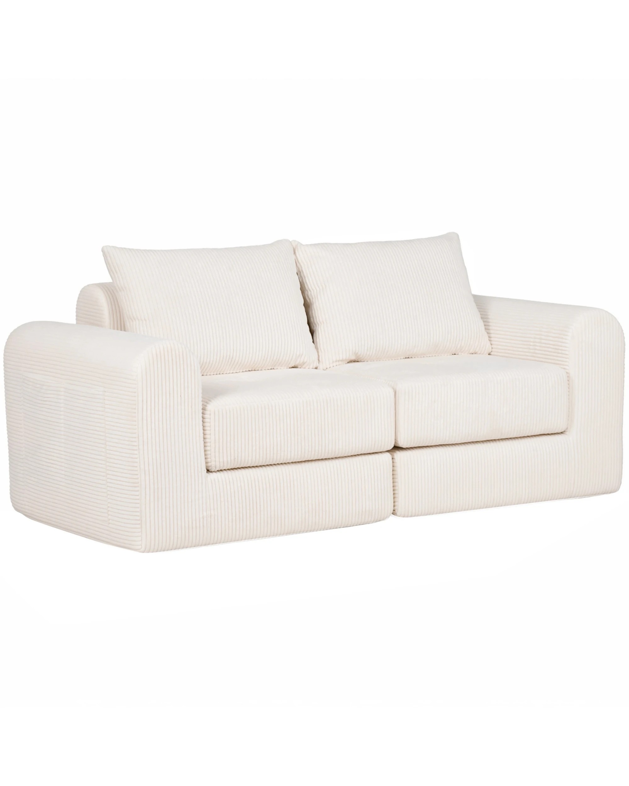 1 Advwin 172cm Modular Sectional Loveseat Sofa 3 in 1 Convertible Floor Lounger Boneless Cloud Couch - Beige, 1 of 6