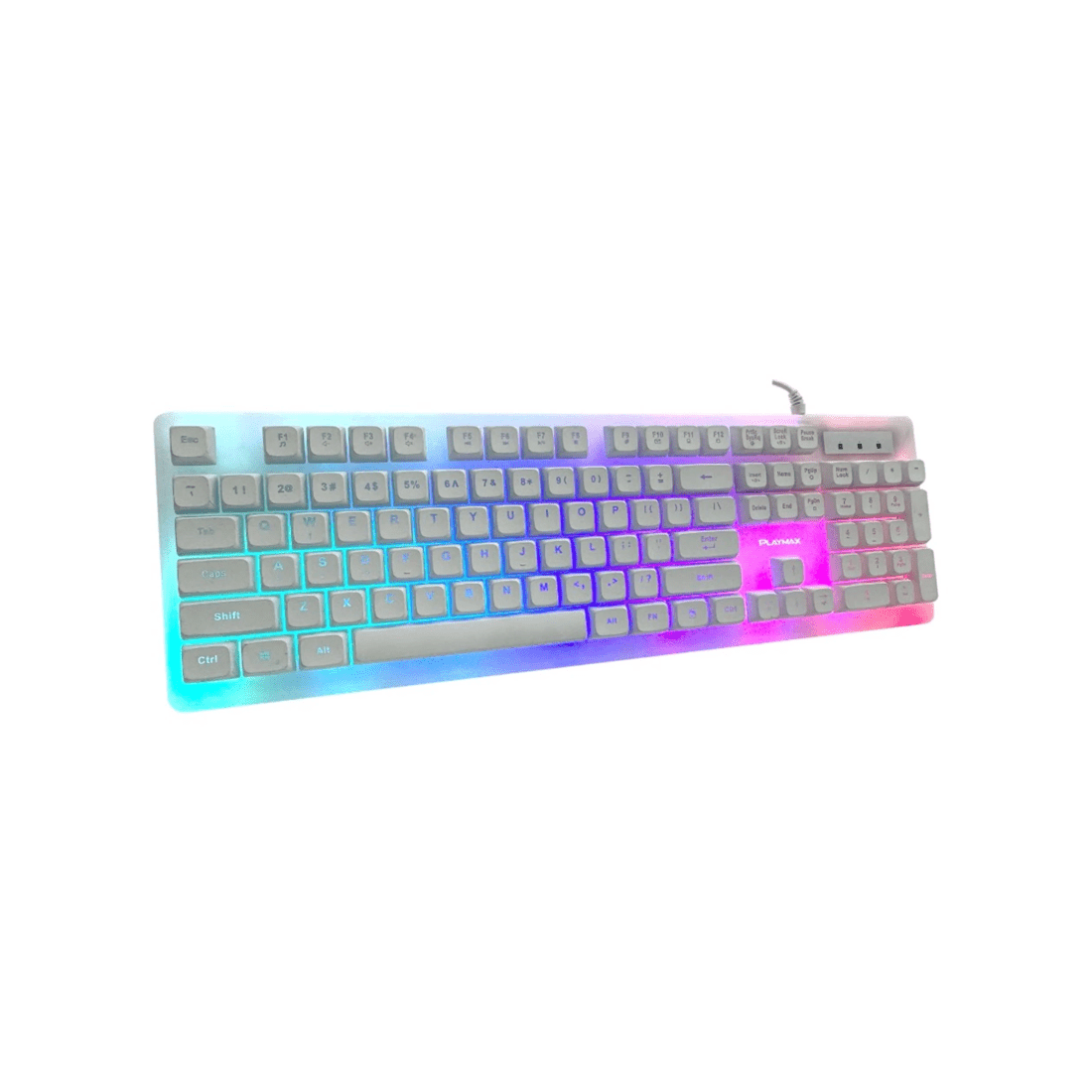 6 Playmax Aurora RGB Membrane Gaming Keyboard - White, 6 of 9