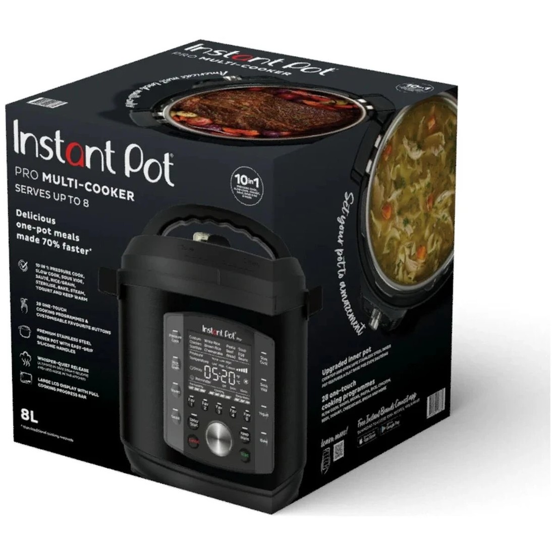 2 Instant Pot 8Ltr Pro Multi-Cooker-Black, 2 of 5