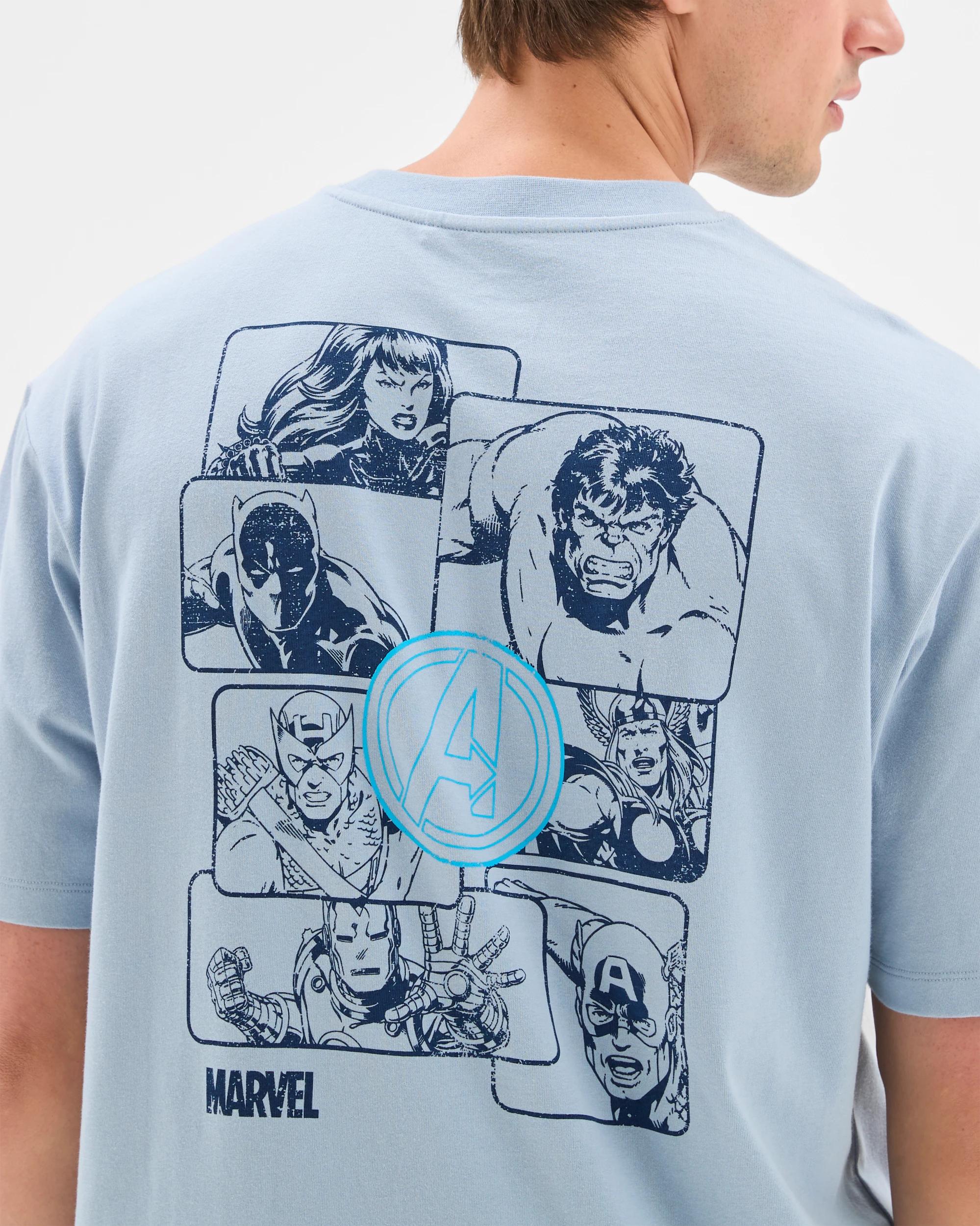 4 Disney Licensed Marvel Avengers T-Shirt LIGHT BLUE, 4 of 6