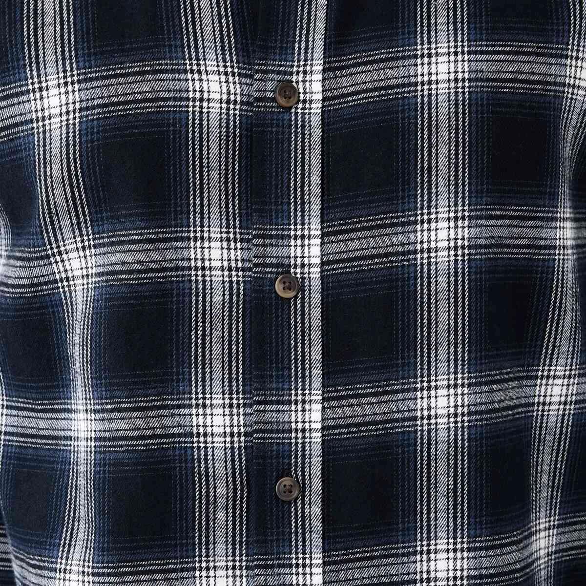 6 Long Sleeve Brushed Check Shirt Blu Check, 6 of 6