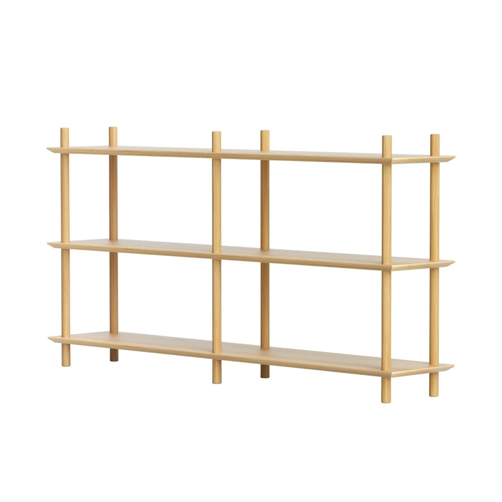 1 Artiss Bookshelf 3 Tiers Bookcase Display Shelves Wooden Storage Stand Rack - Natural, 1 of 5