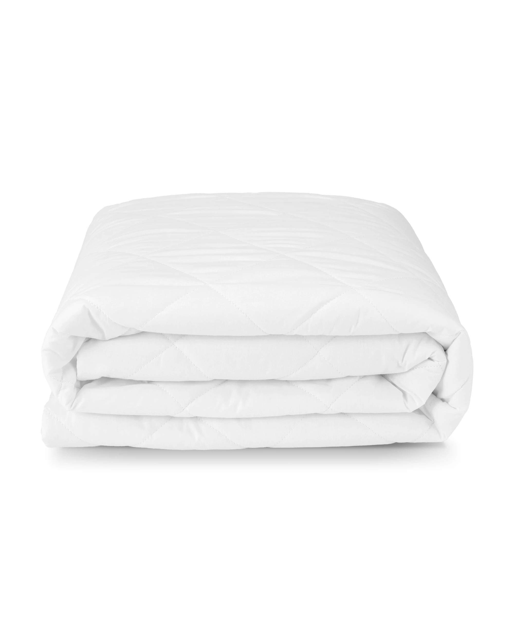 1 Waterproof Quilted Mattress Protector - Double Bed, White, 1 of 4