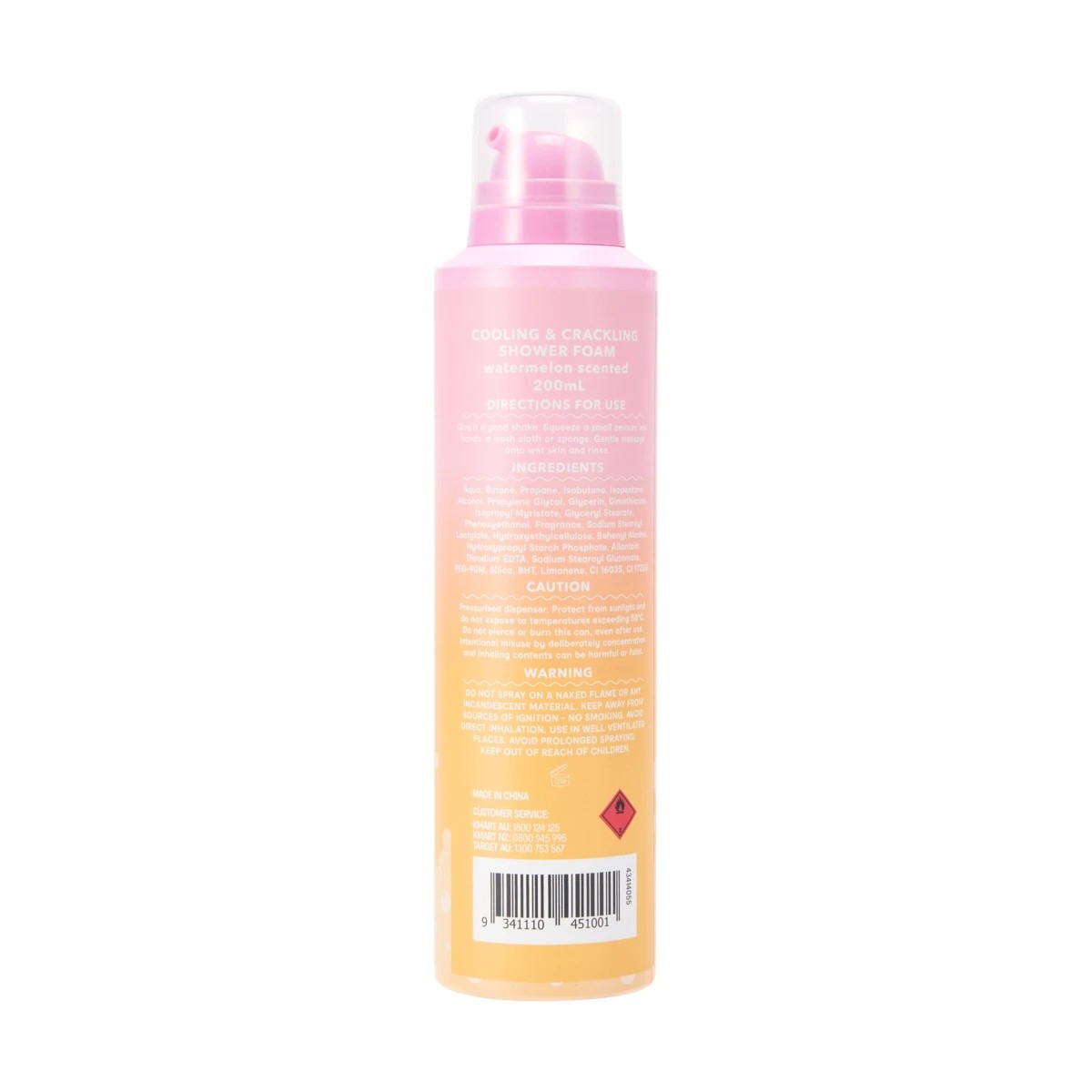 3 OXX Bodycare Just Chill Cooling and Crackling Shower Foam 200ml - Watermelon Scented, 3 of 6