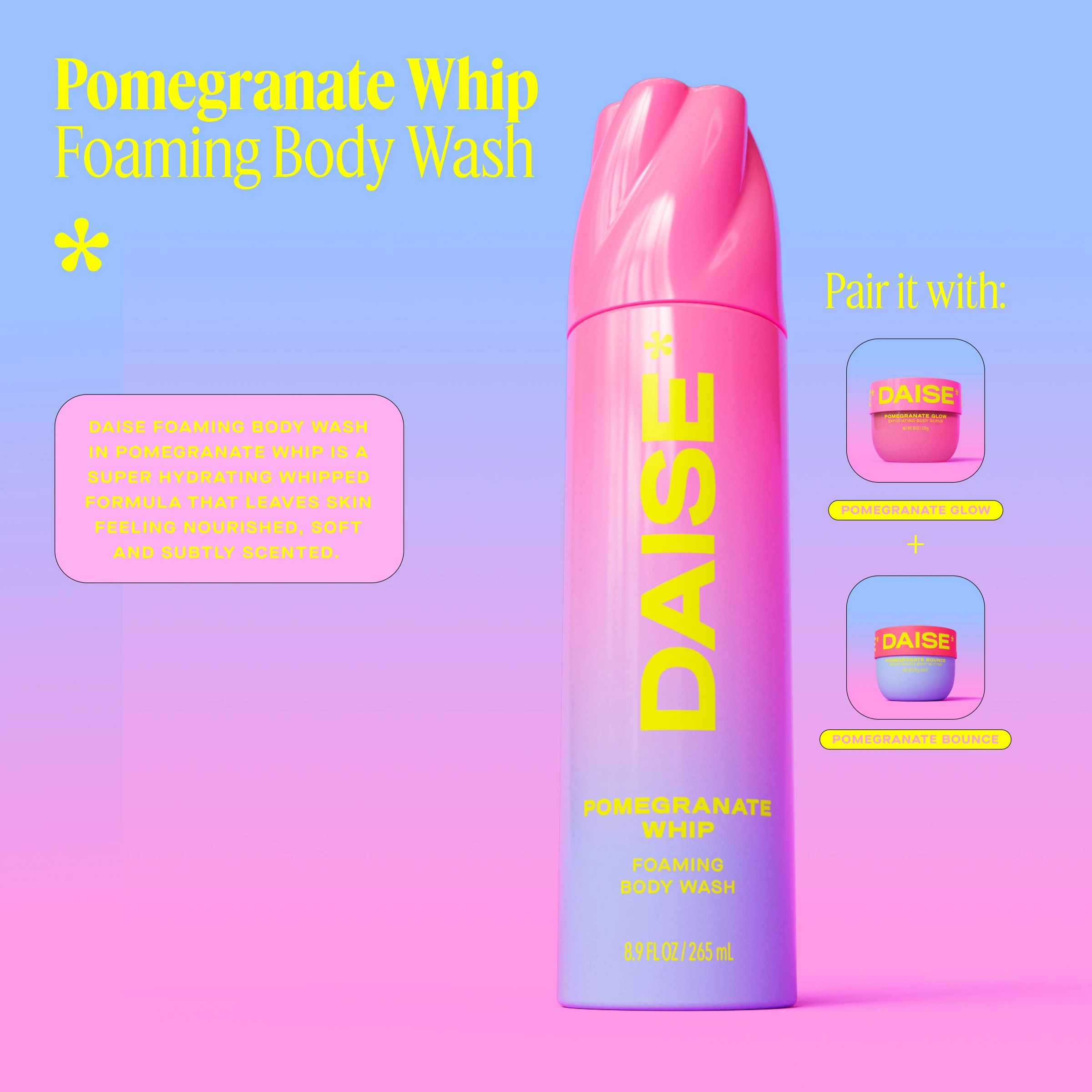 6 DAISE Foaming Body Wash 250g - Pomegranate Whip, 6 of 9