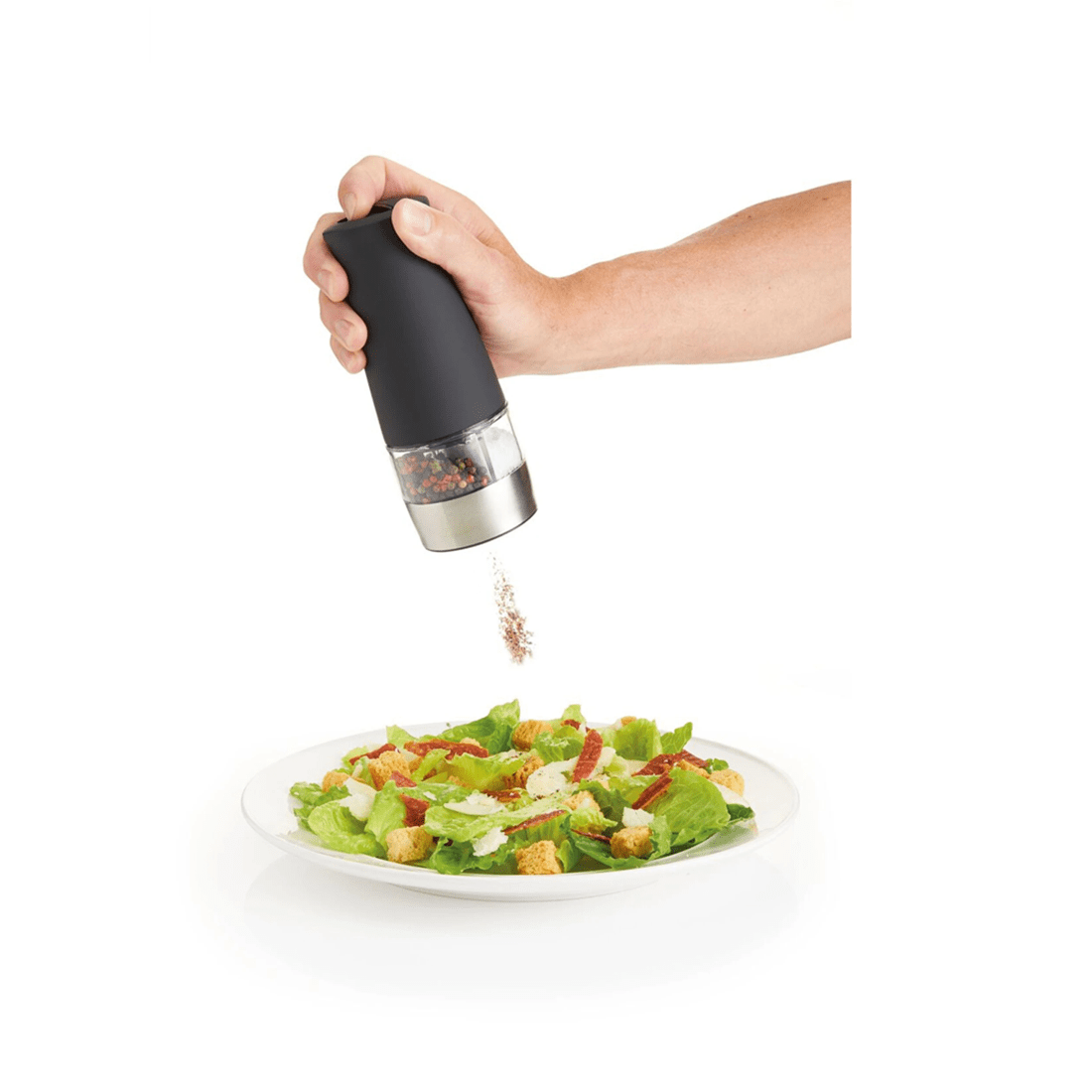 4 Mastercraft 17cm Electric Dual Salt & Peeper Mill Home/kitchen Spice Grinder
 - Black, 4 of 4