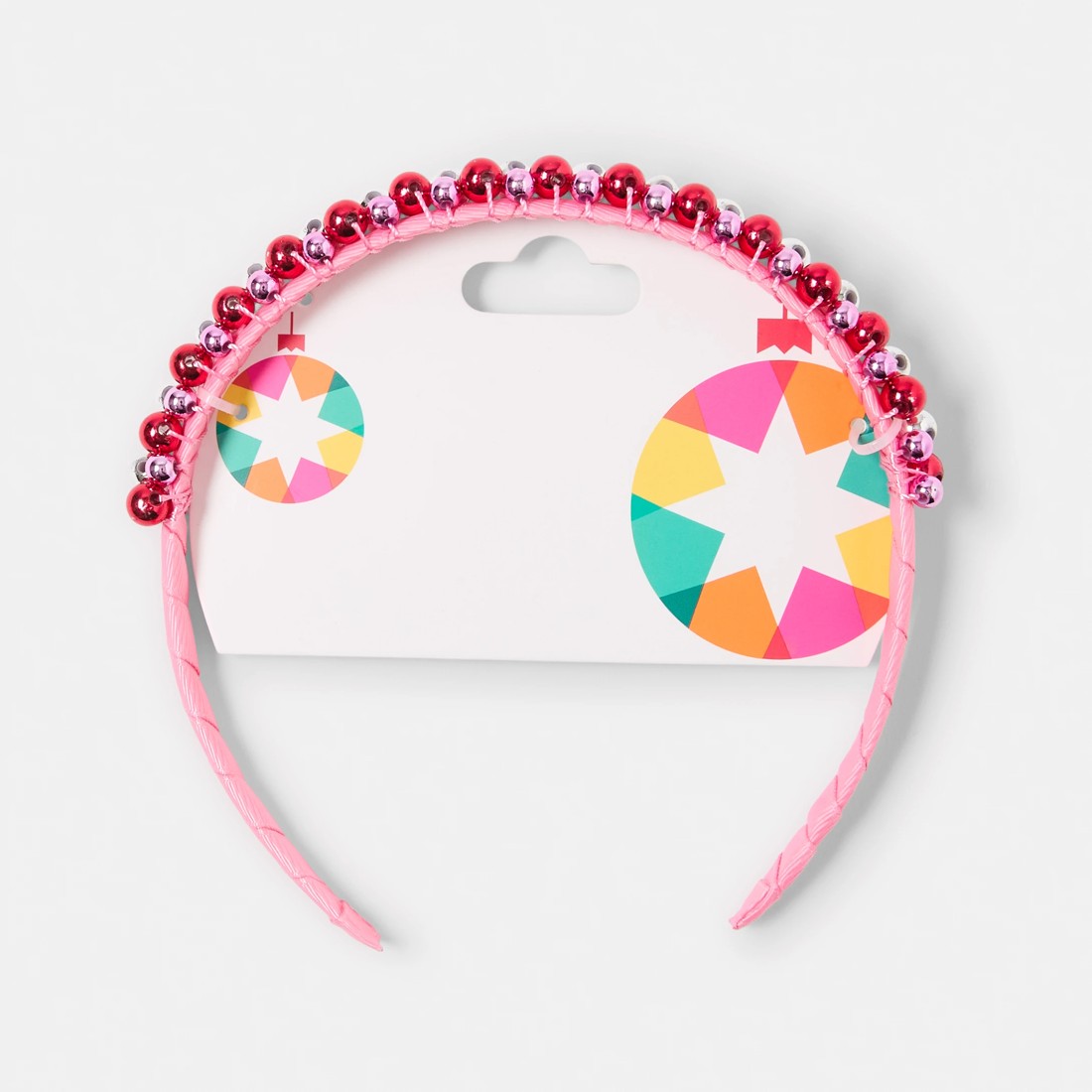 4 Christmas Bauble Headband - Pink, 4 of 4