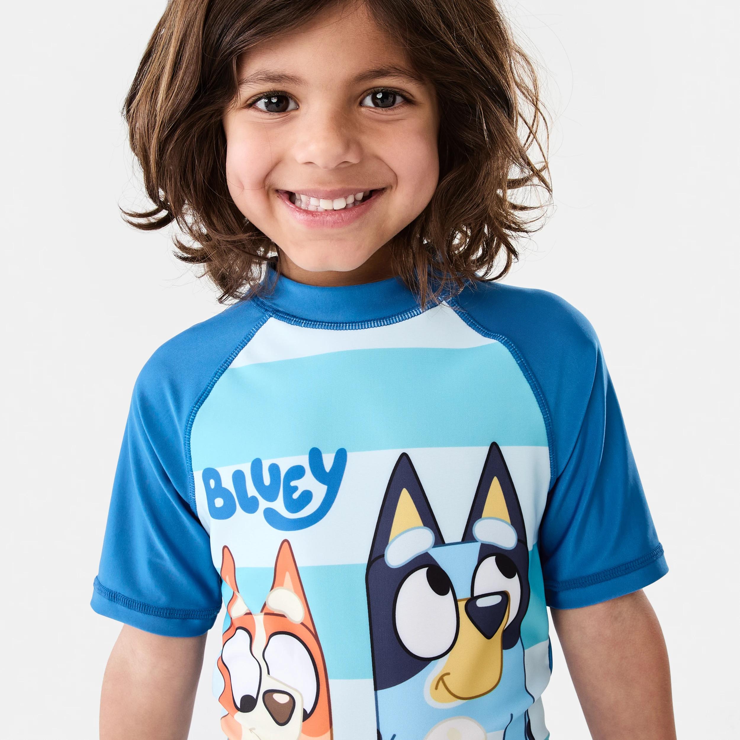 3 Bluey License Short Sleeve Swimsuit BINGO AND BLUEY STRIPES, 3 of 8