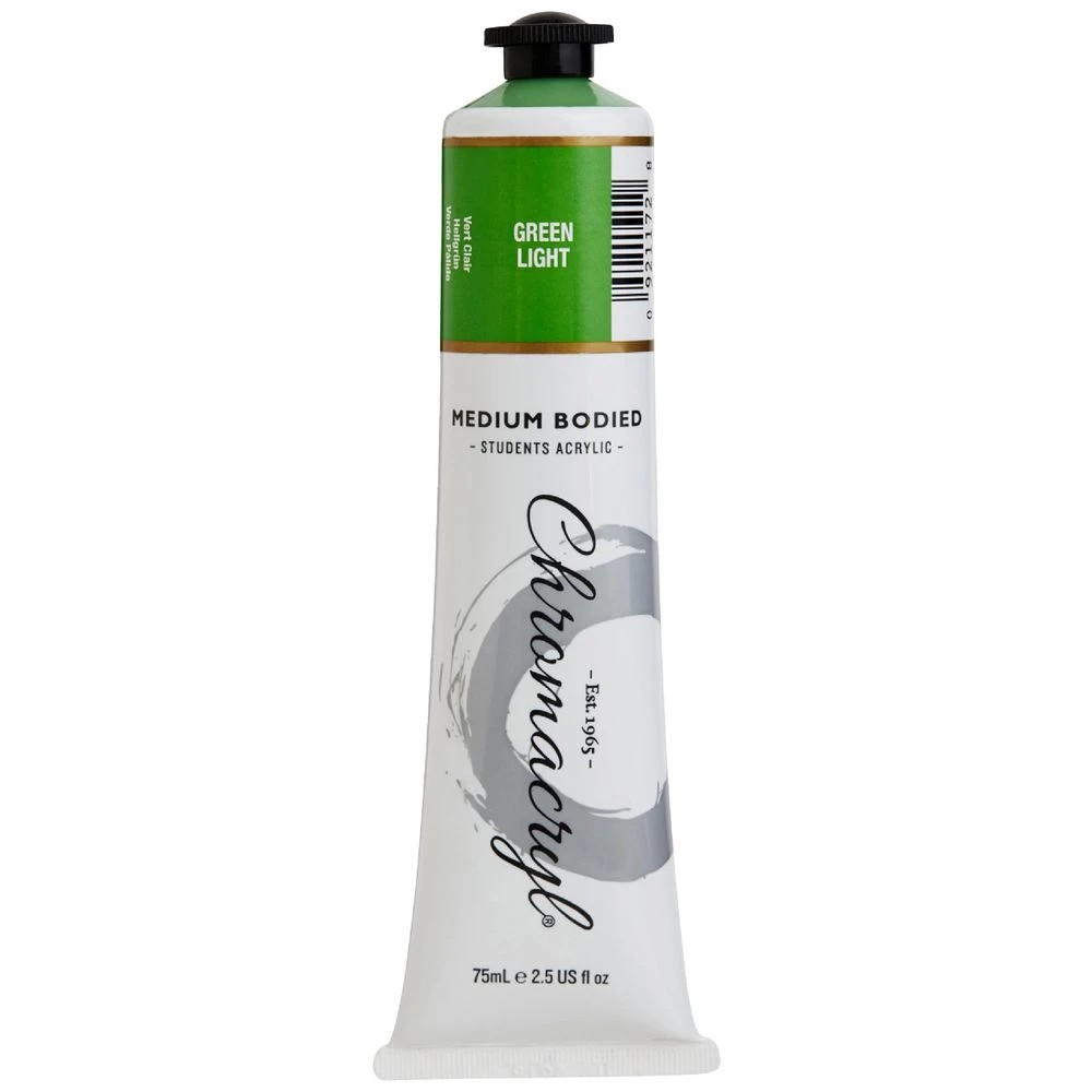 1 Chromacryl Student Acrylic Paint 75mL Green Light, 1 of 1
