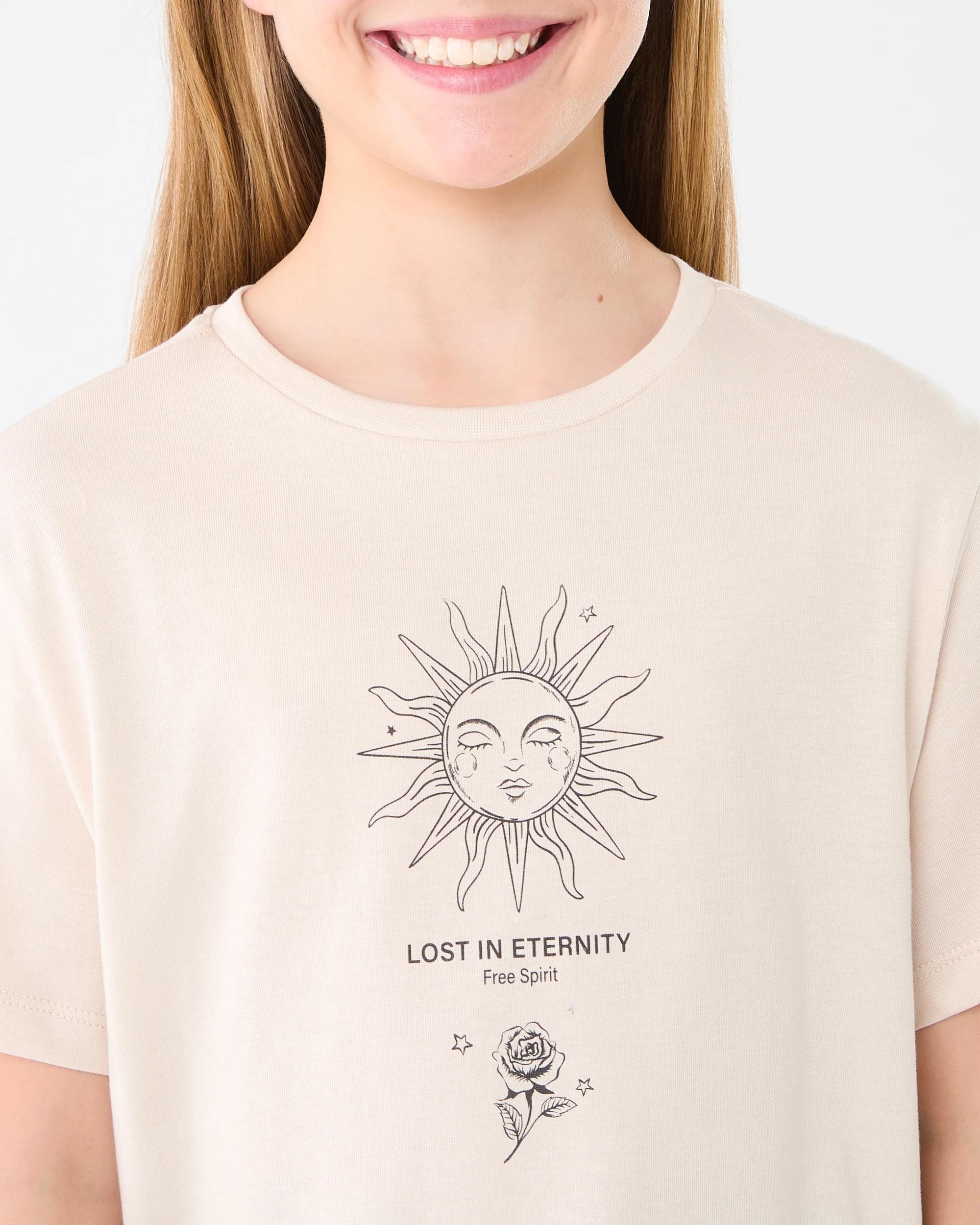 4 Short Sleeve Print T-shirt Bge Sunflr, 4 of 7