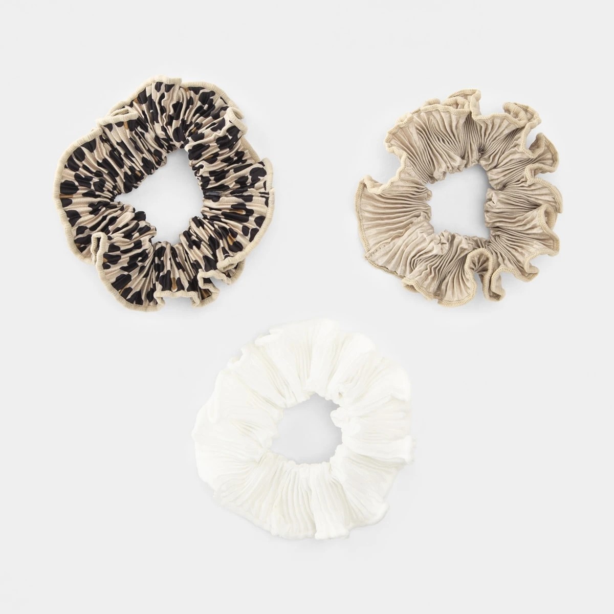 1 3 Pack Crinkle Hair Scrunchies, 1 of 5