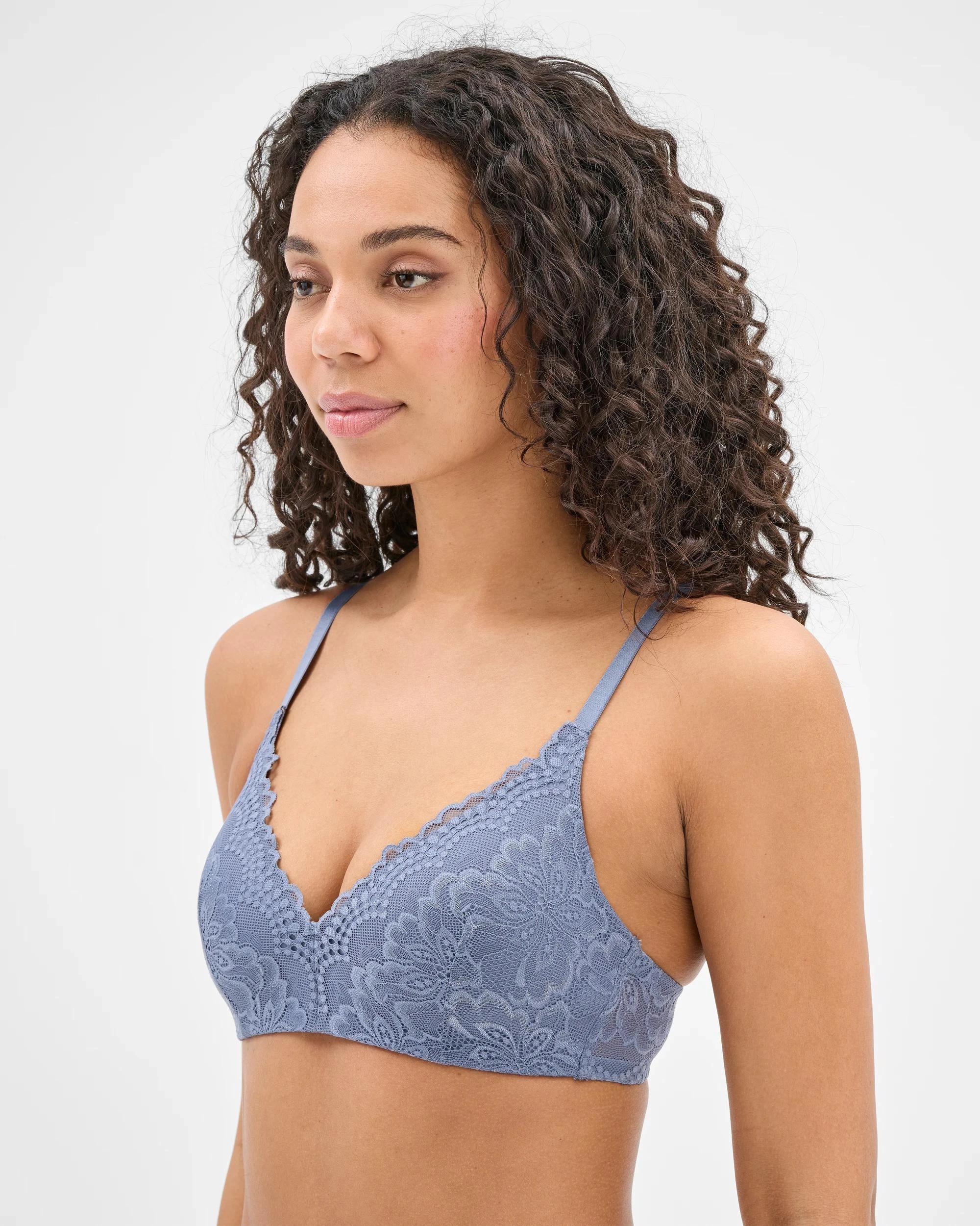 2 Target Womens Lace Wirefree Contour T-Shirt Bra FOLKSTONE GREY, 2 of 3