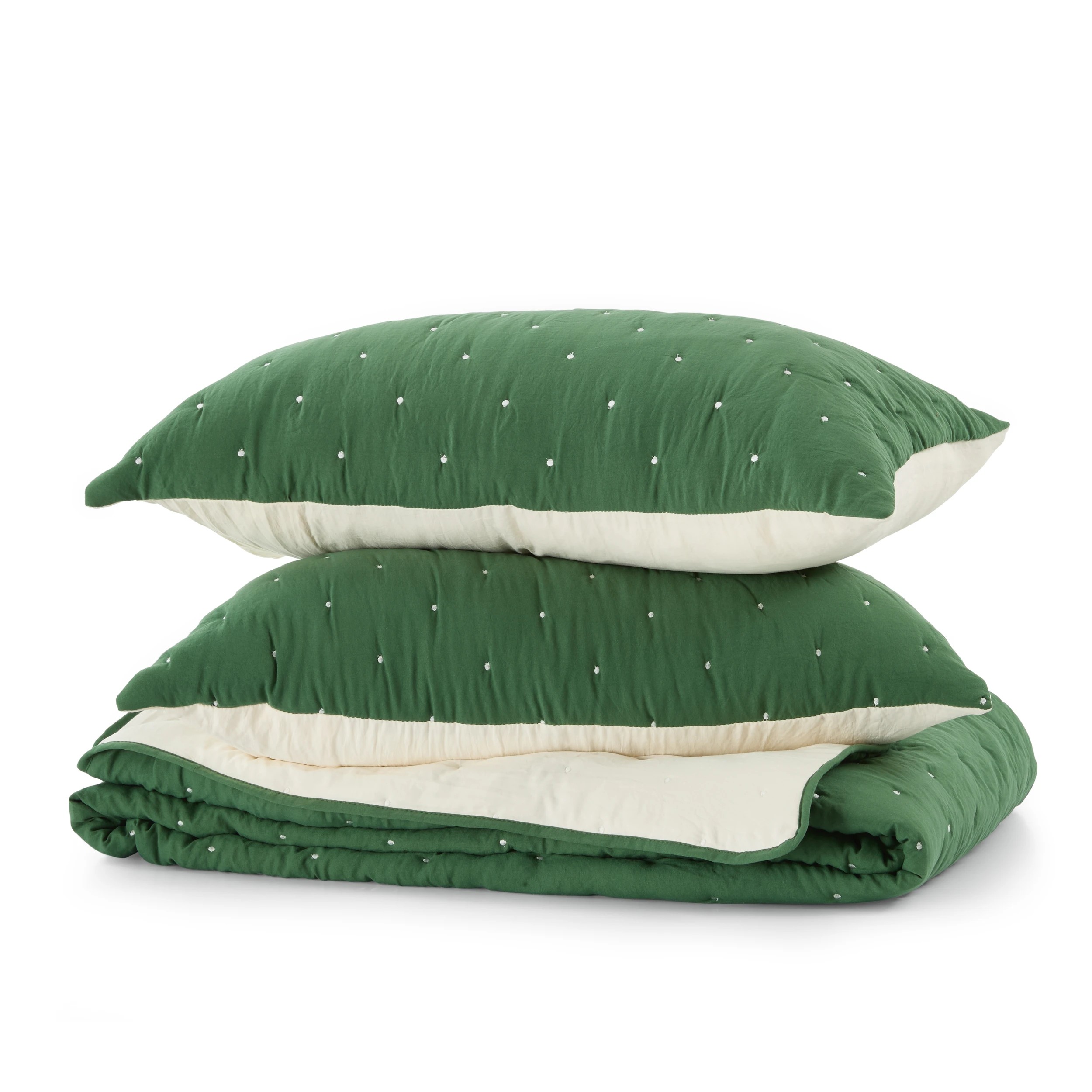 8 Polka Dot Reversible Coverlet Set - Queen/ King Bed, 8 of 9